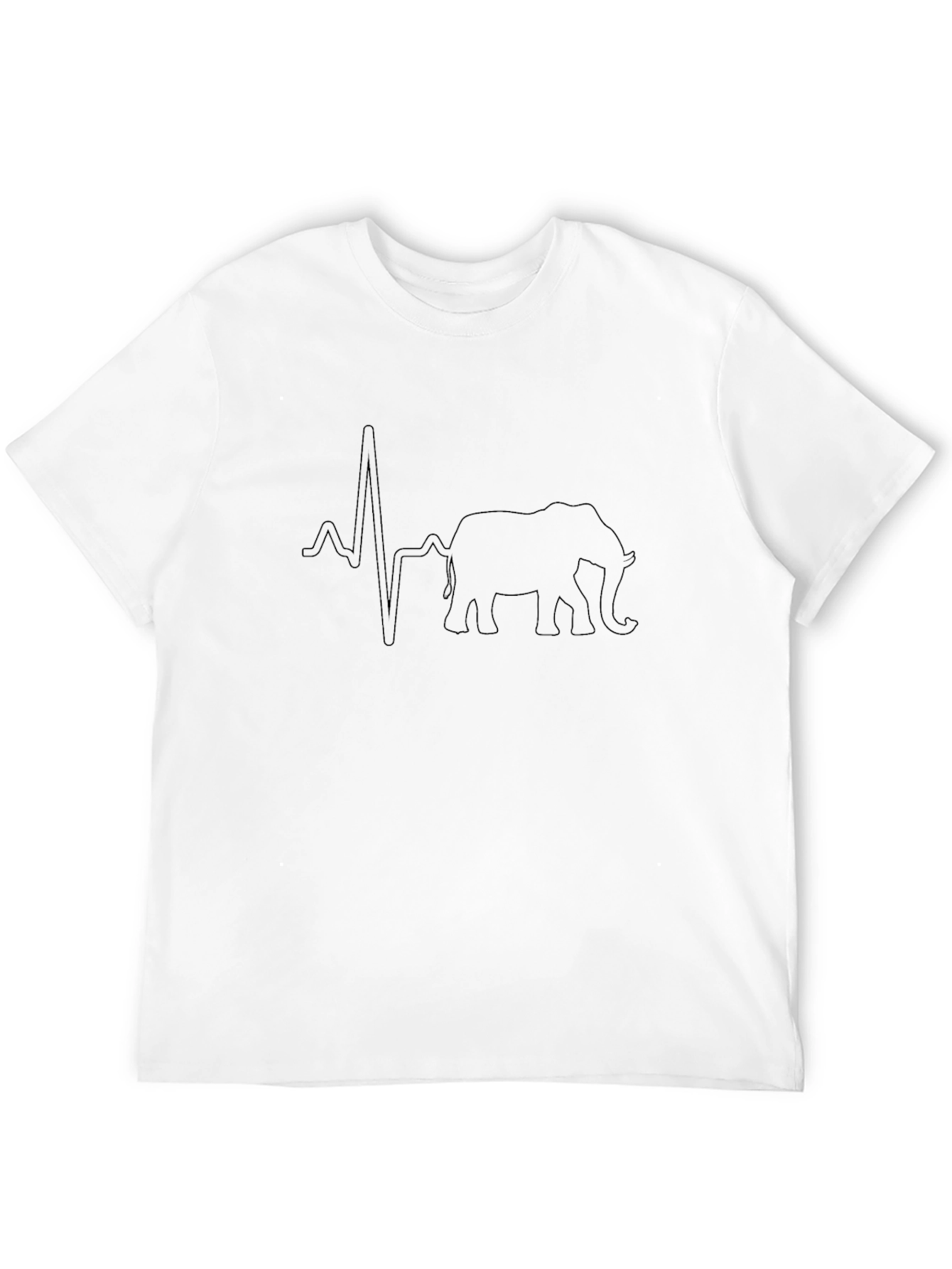 Elephant Heartbeat Graphic Tee - Black T-Shirt