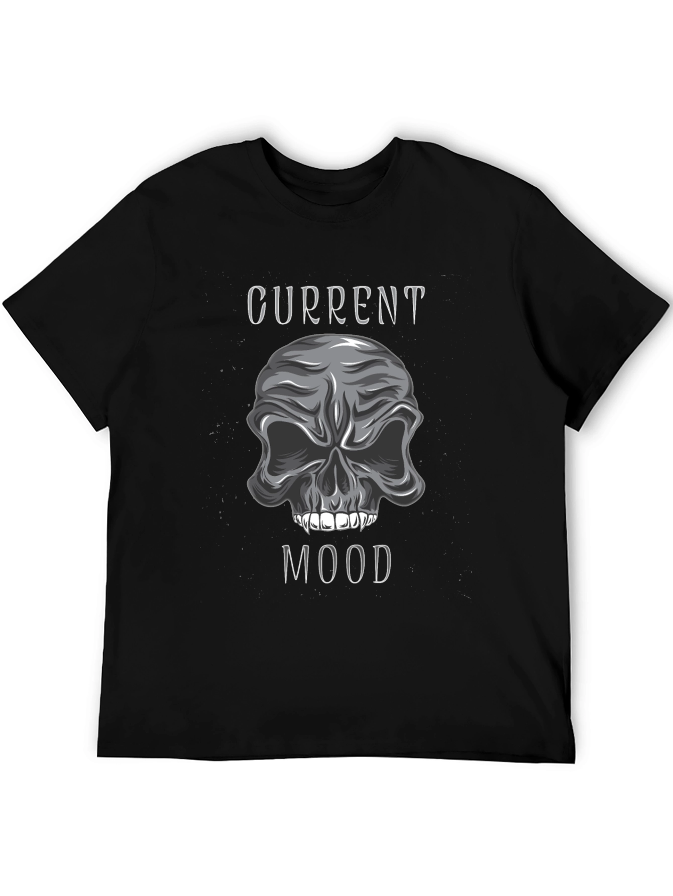 Current Mood Skull Graphic Tee - Mens Black T-Shirt