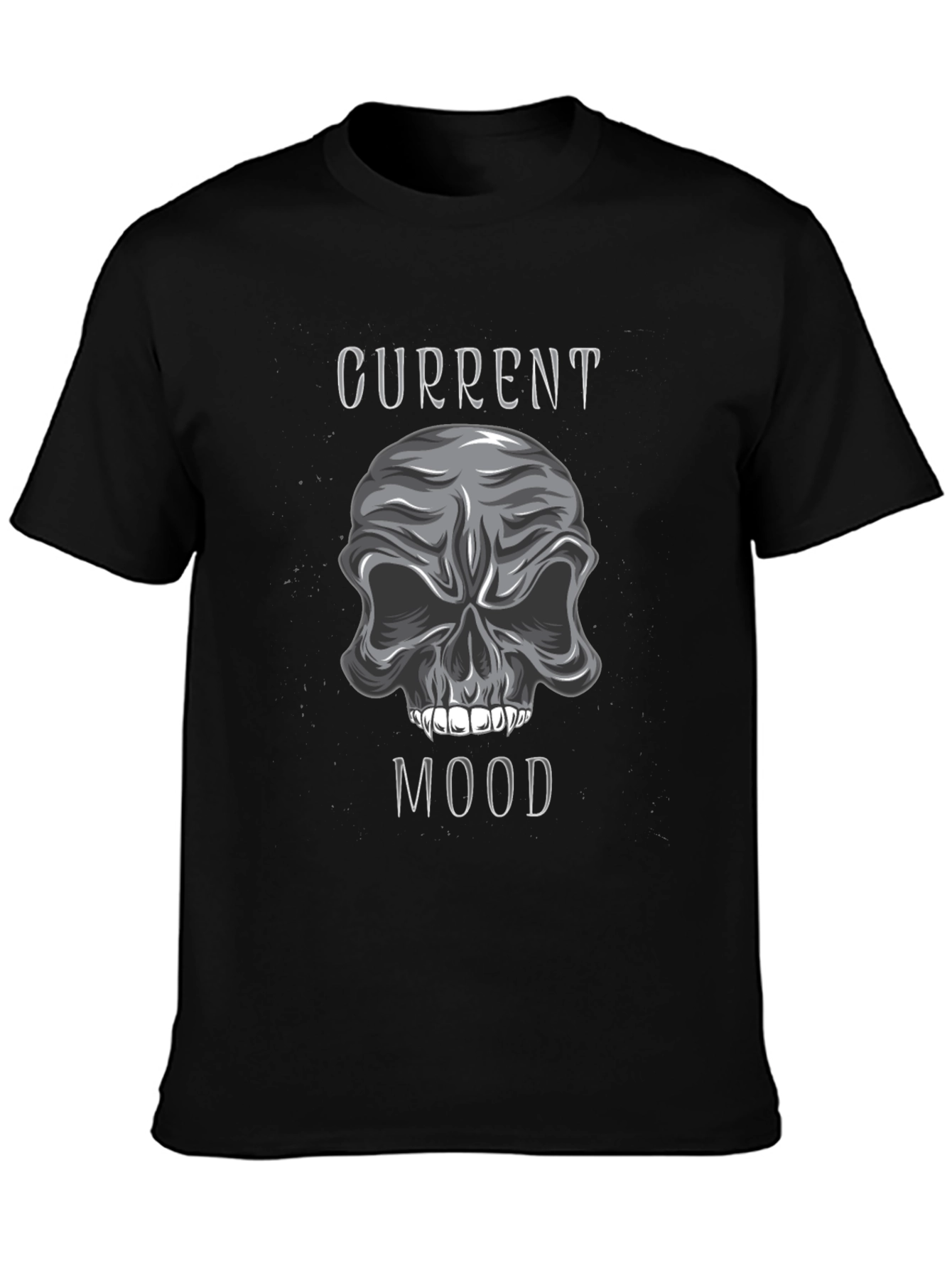Current Mood Skull Graphic Tee - Mens Black T-Shirt