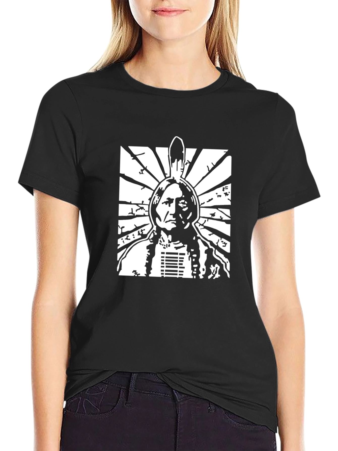 Chief Sitting Bull Black T-Shirt