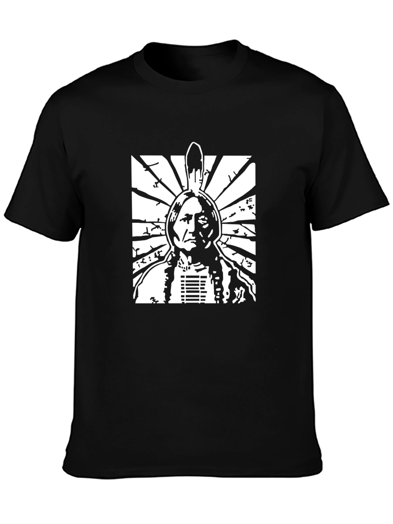 Chief Sitting Bull Black T-Shirt