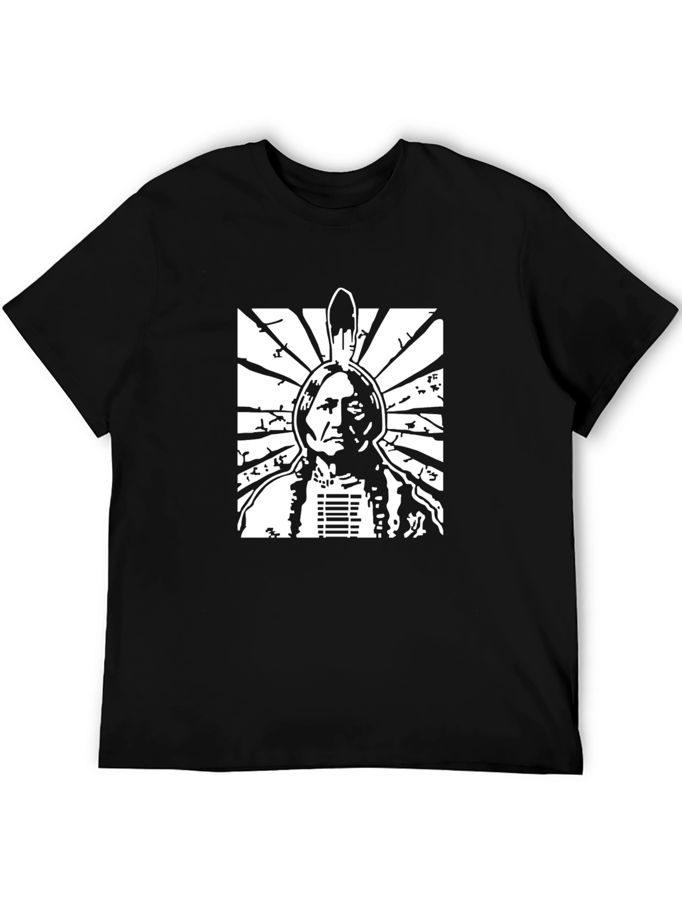 Chief Sitting Bull Black T-Shirt