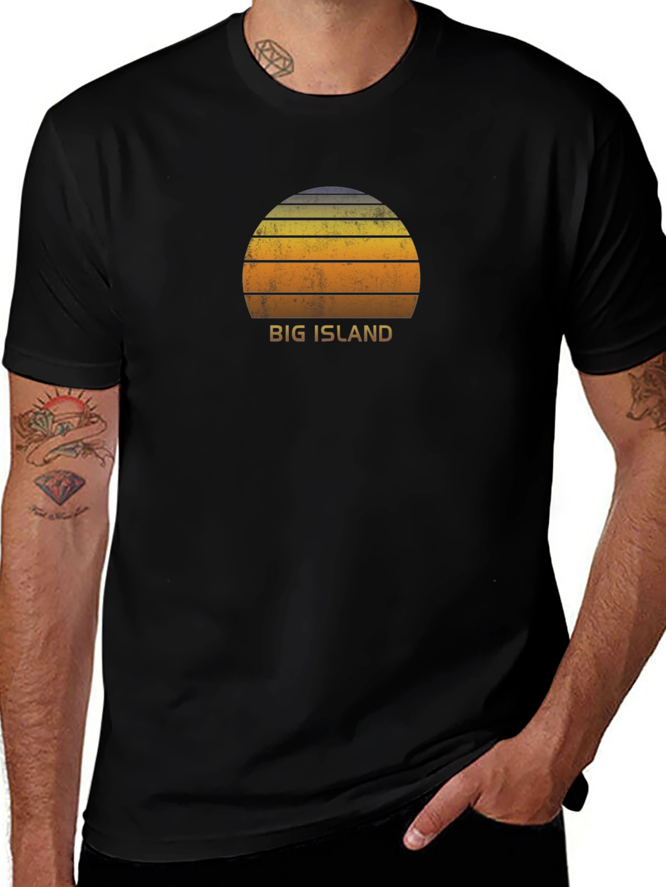 Big Island Retro Sunset Tee