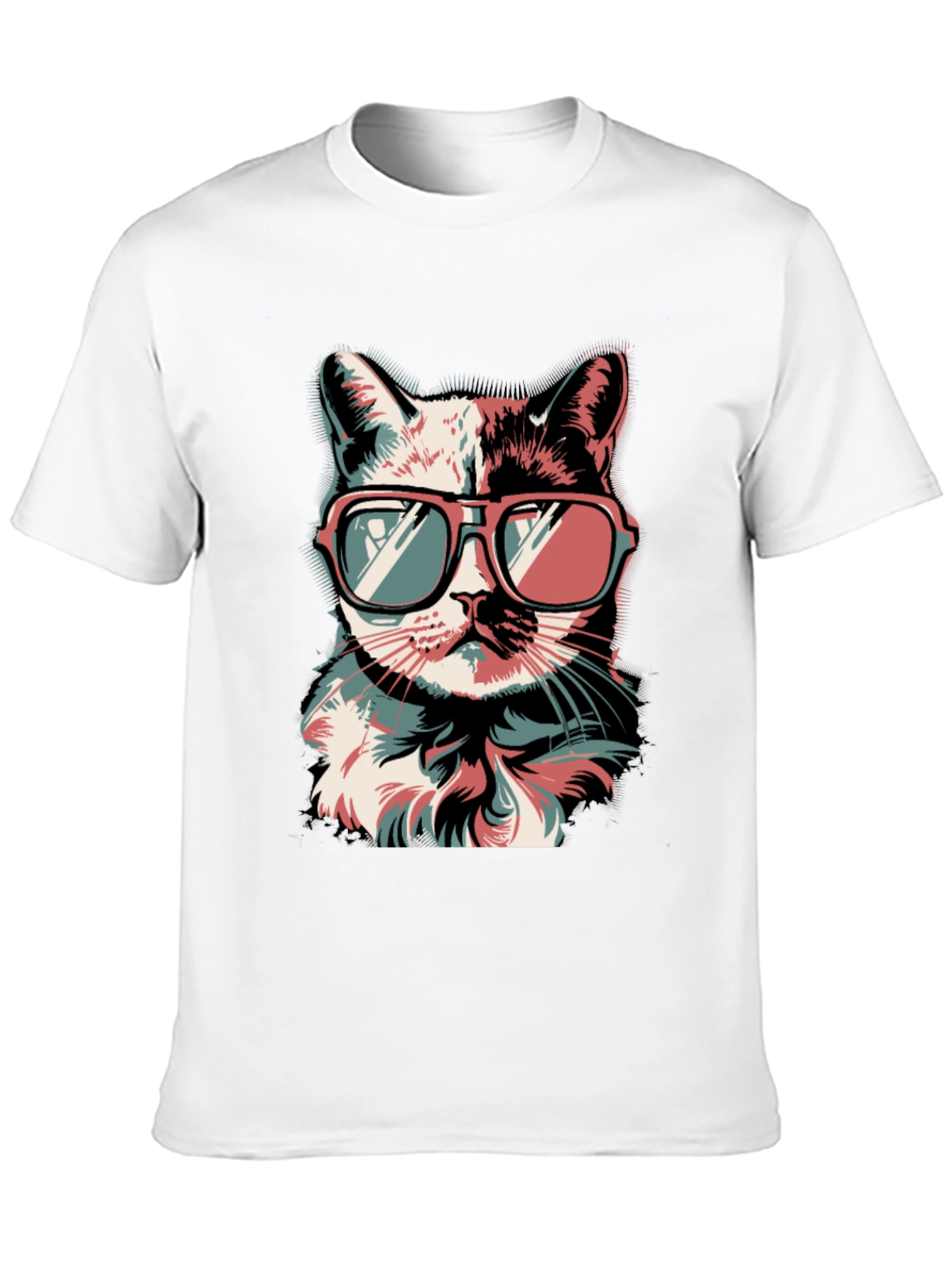 Cool Cat Graphic Tee - Retro Style