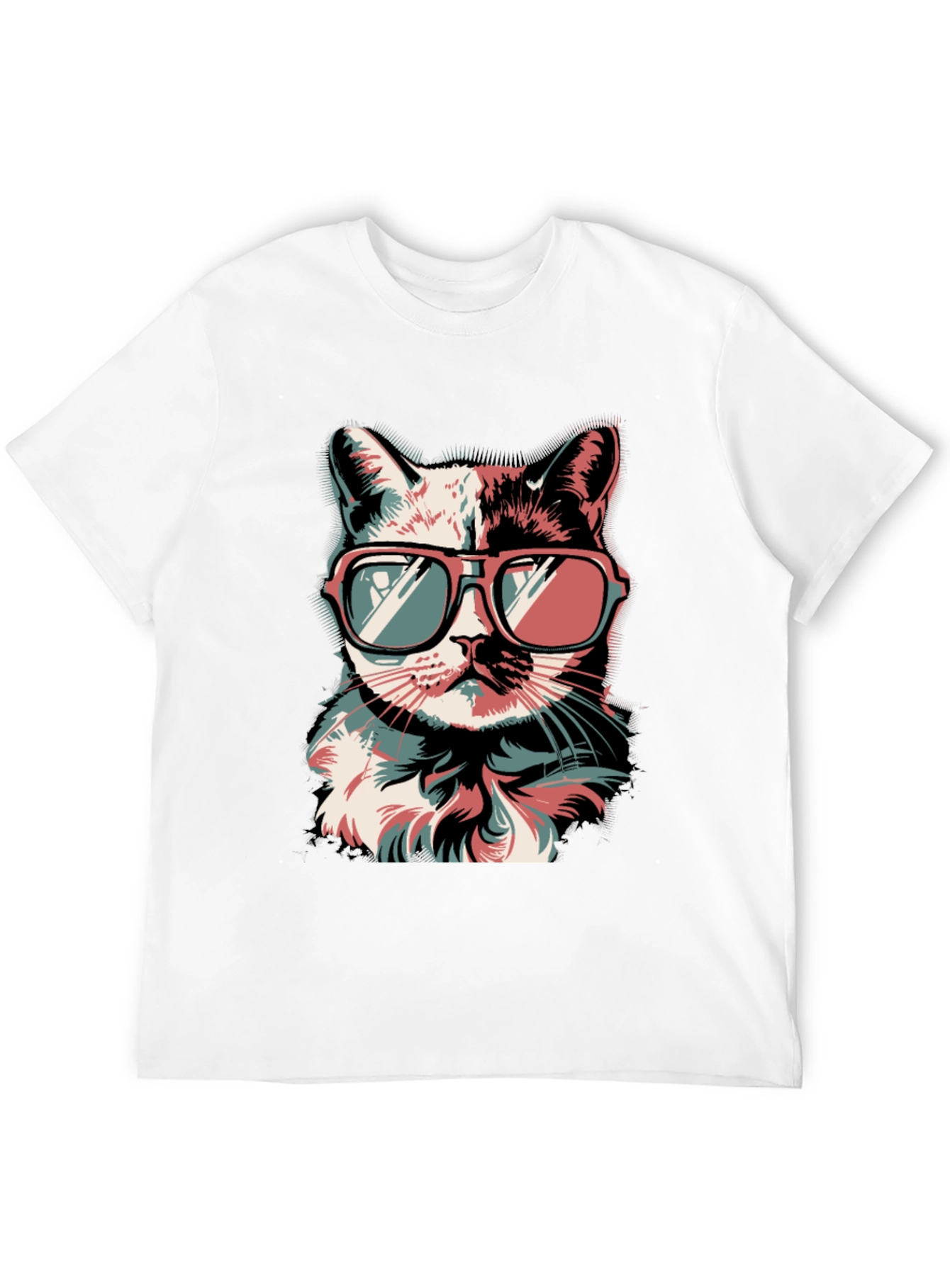 Cool Cat Graphic Tee - Retro Style