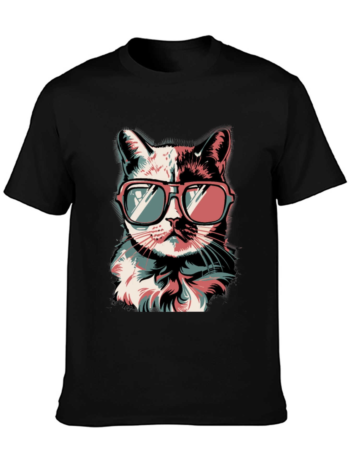 Cool Cat Graphic Tee - Retro Style