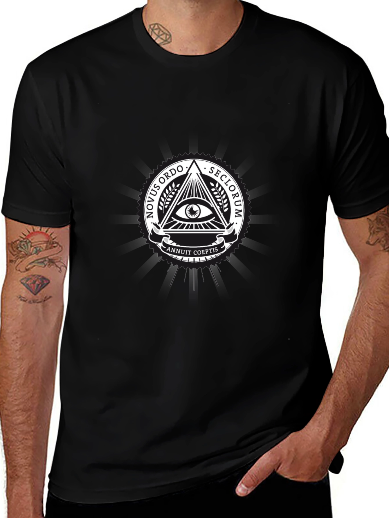 Illuminati Symbol T-Shirt - All Seeing Eye Conspiracy Tee