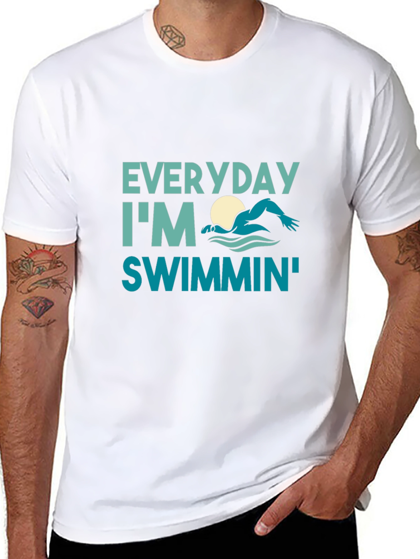 Everyday Im Swimmin Graphic T-Shirt