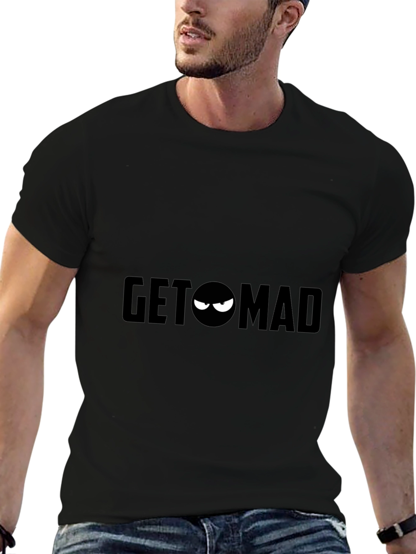 Get Mad Graphic Tee - Mens Black T-Shirt