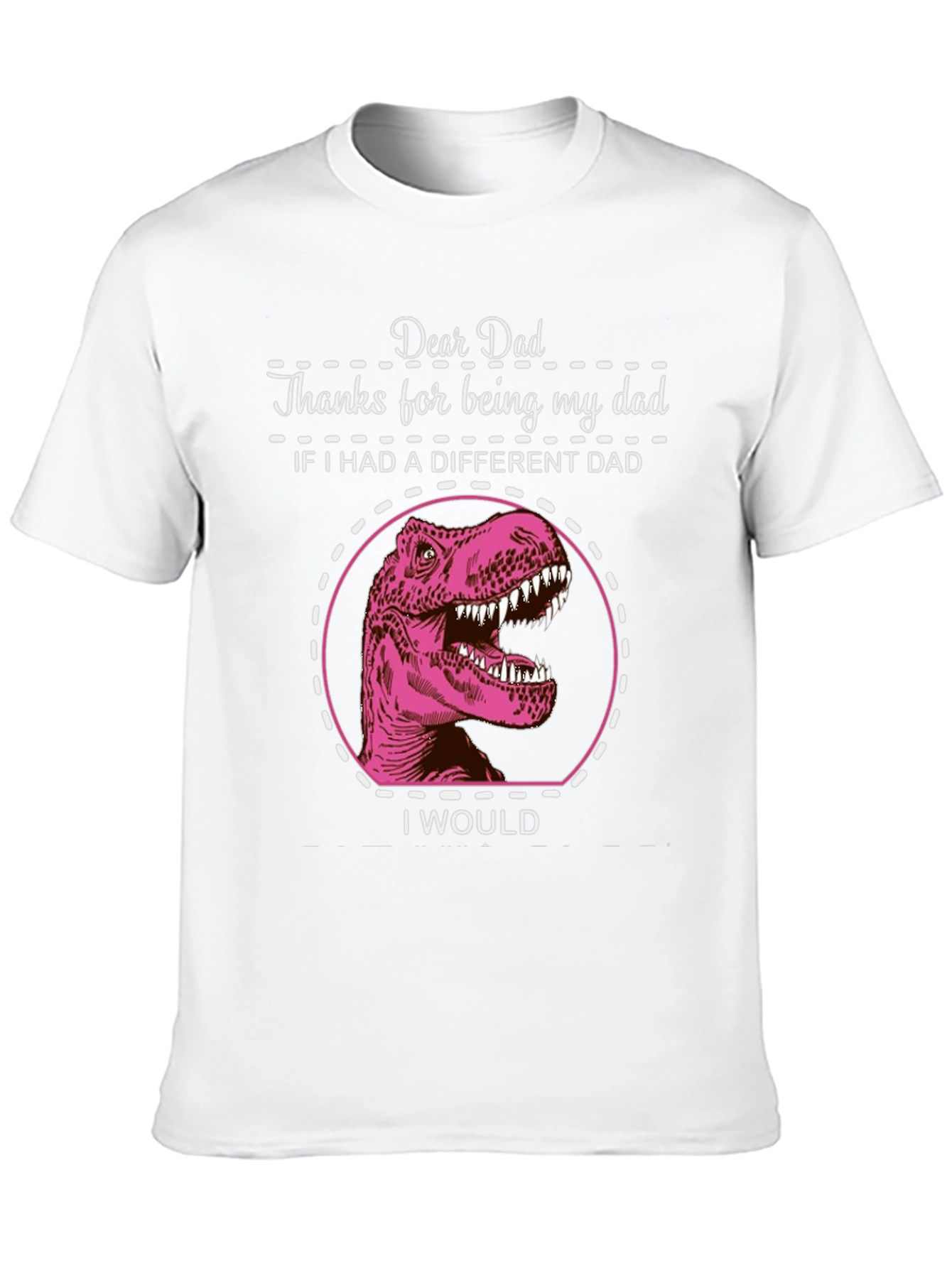 Dear Dad T-Shirt Dinosaur Graphic Tee Fathers Day Gift