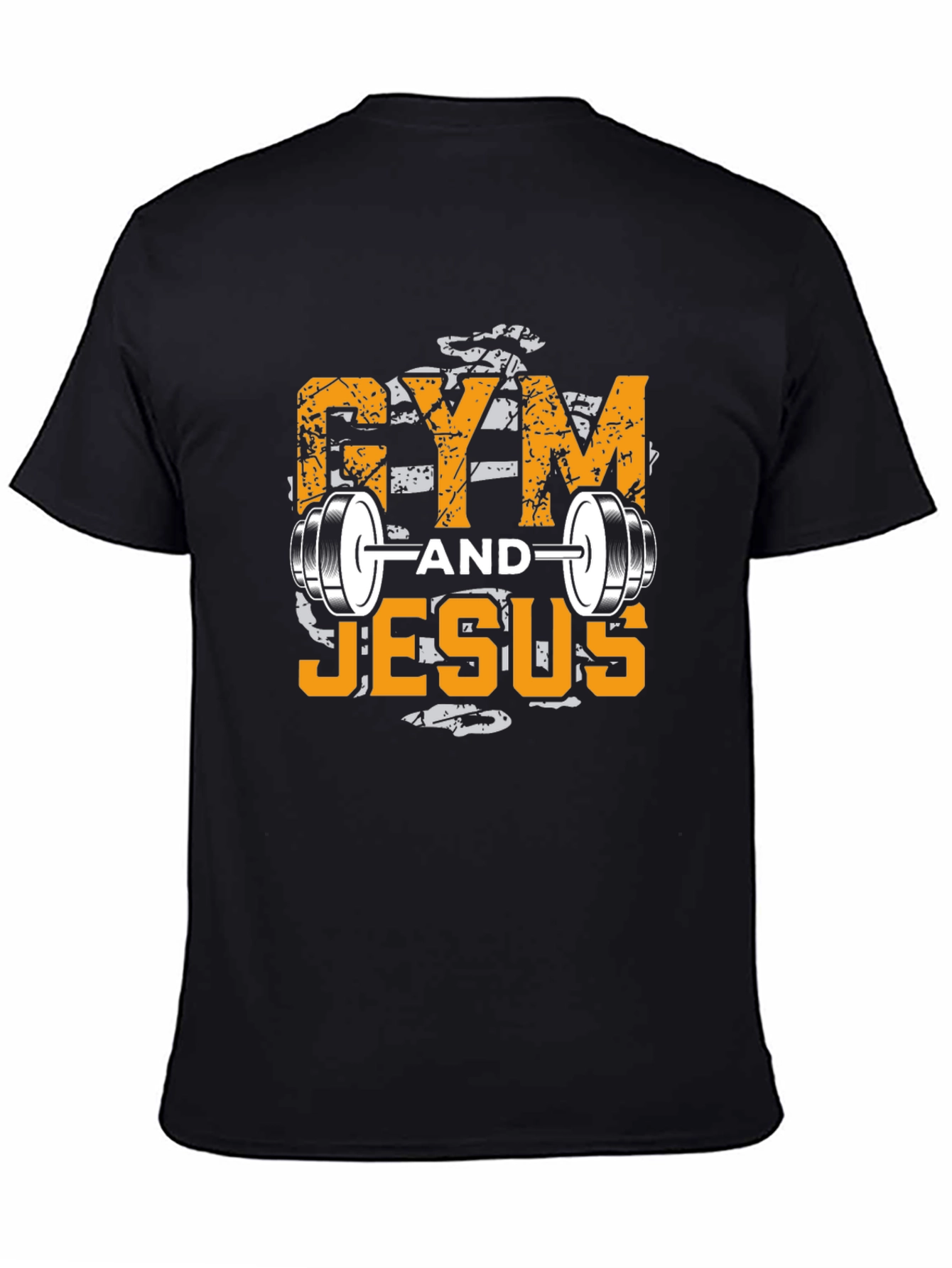 Gym and Jesus Graphic T-Shirt
