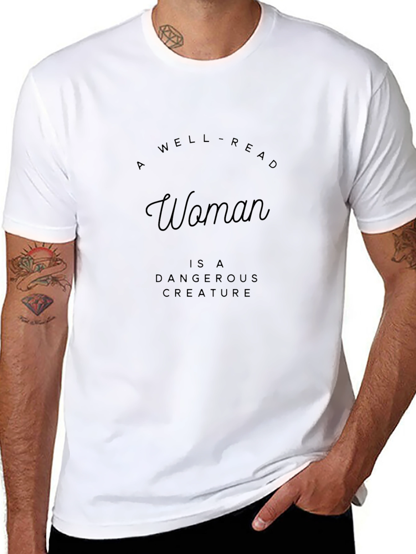 Well-Read Woman Graphic Tee - Black