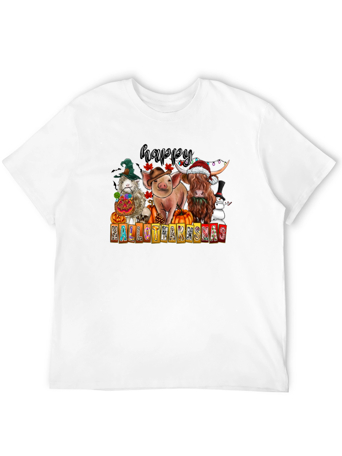 Hallothanksmas Animals T-Shirt