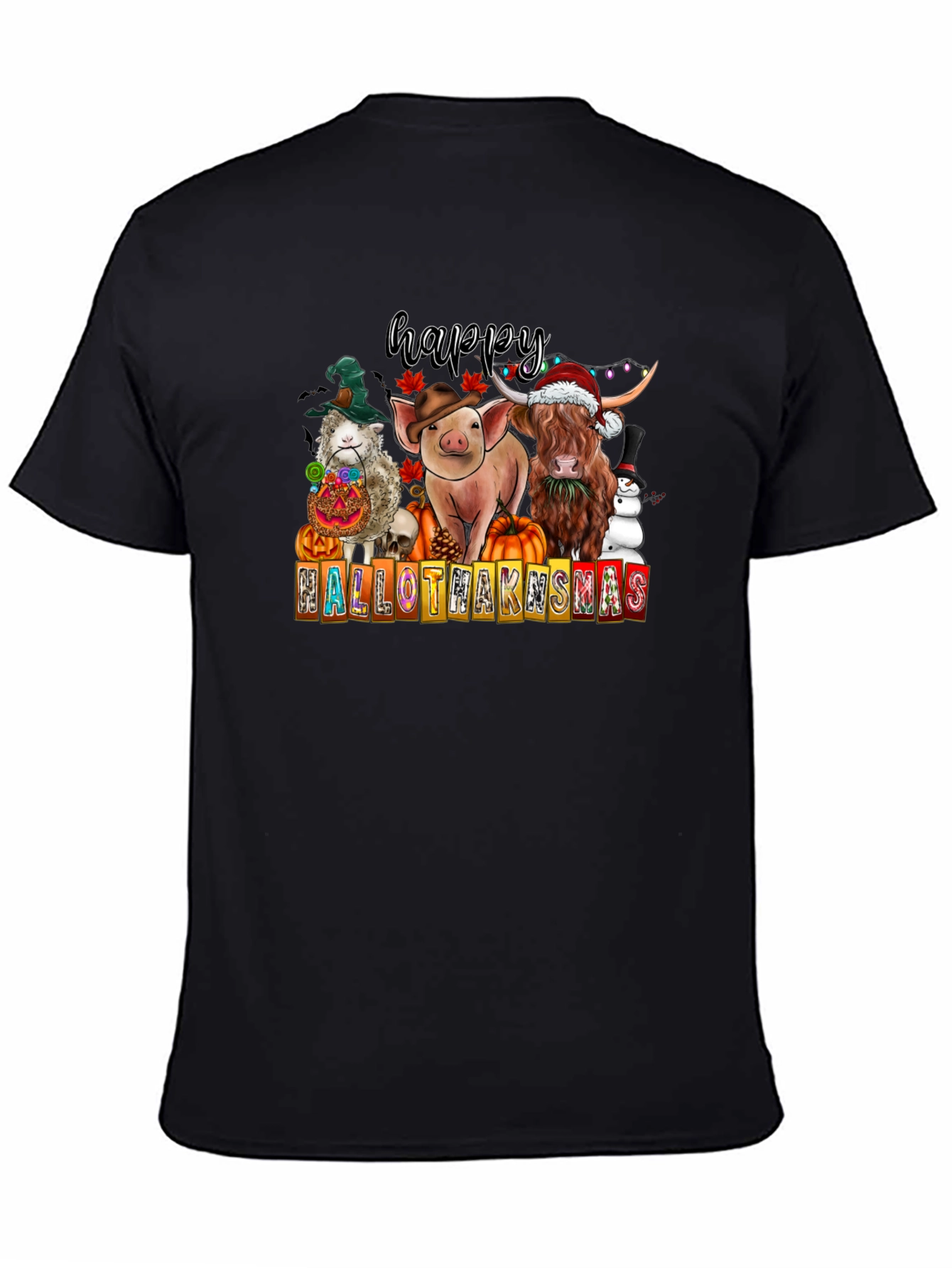 Hallothanksmas Animals T-Shirt