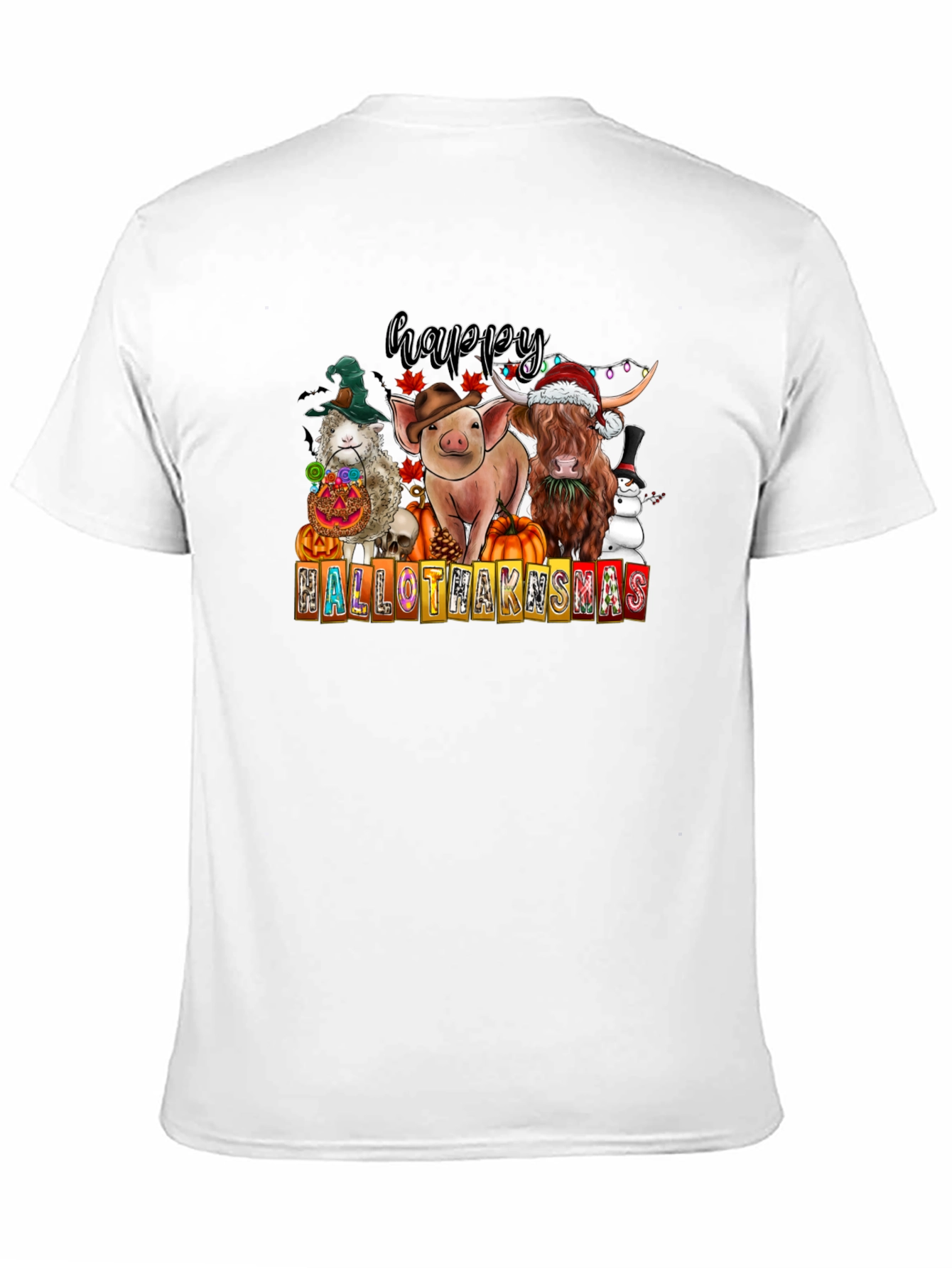 Hallothanksmas Animals T-Shirt