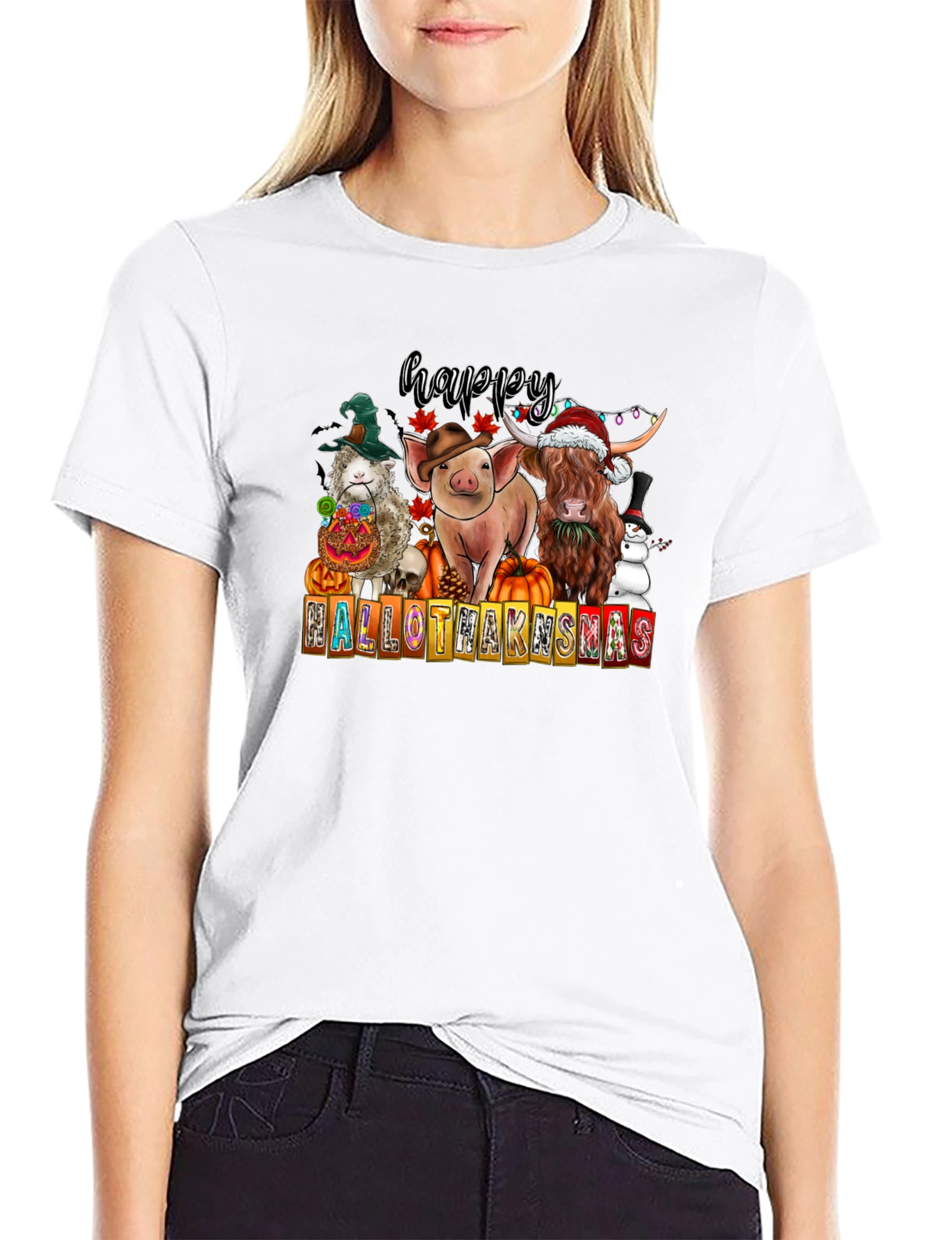 Hallothanksmas Animals T-Shirt