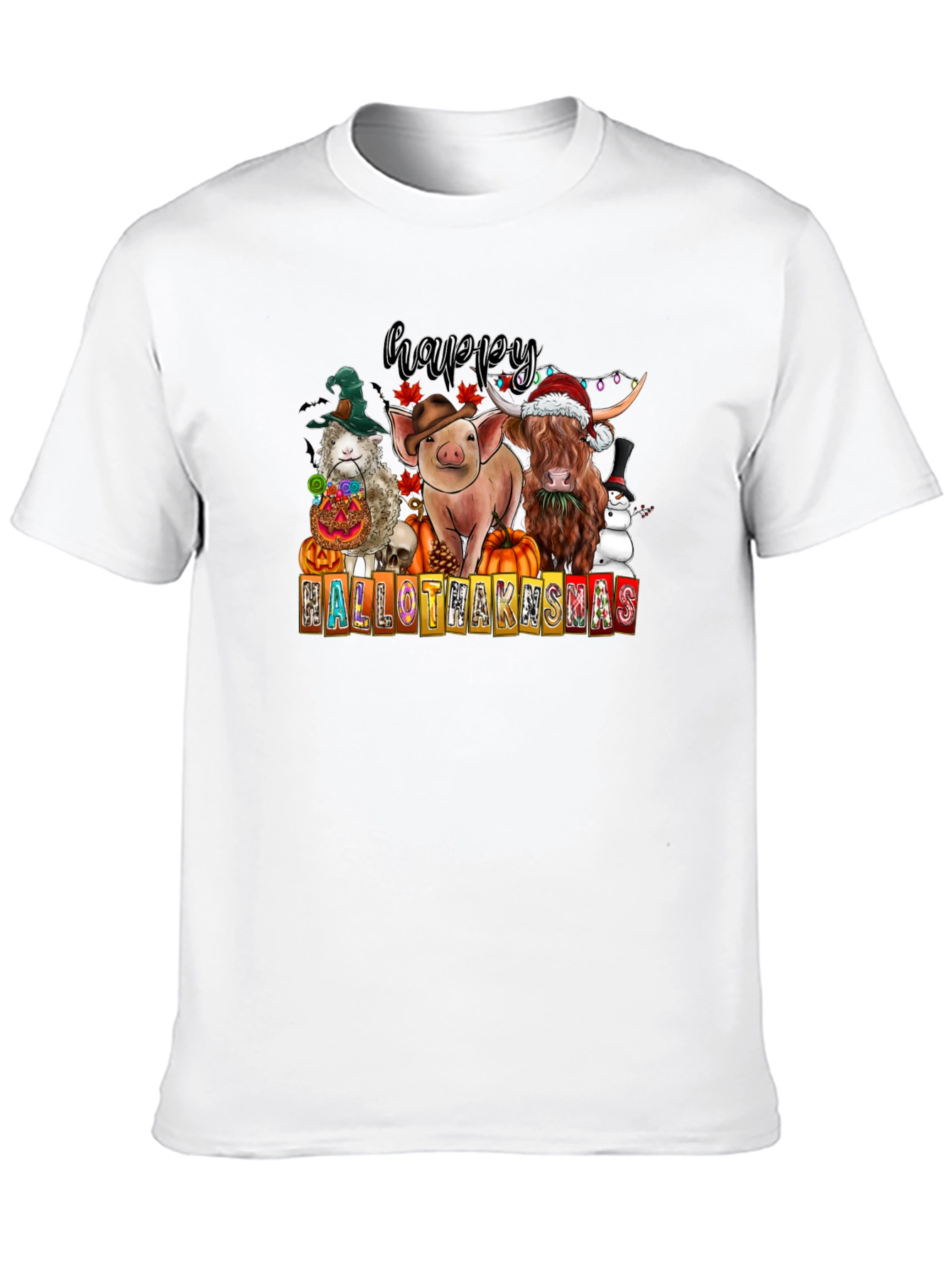 Hallothanksmas Animals T-Shirt
