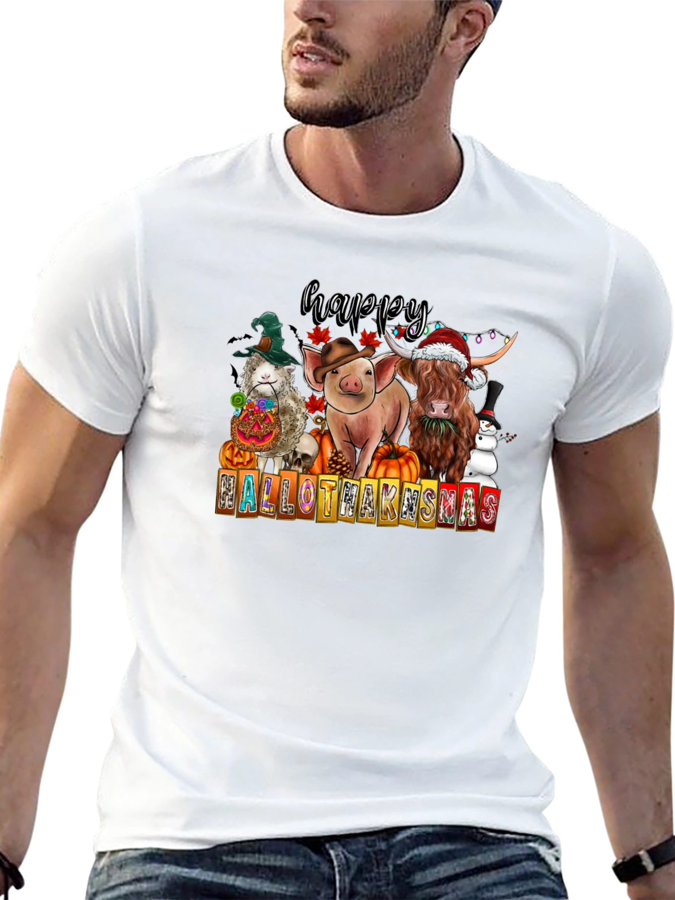 Hallothanksmas Animals T-Shirt