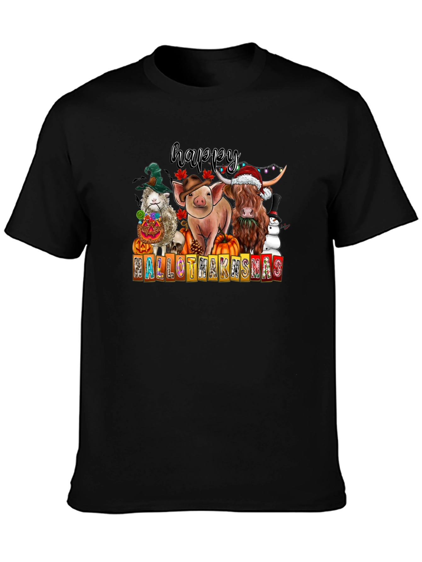 Hallothanksmas Animals T-Shirt