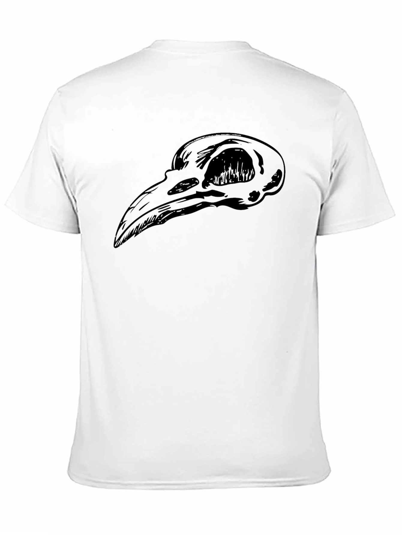 Raven Skull T-Shirt - Gothic Black Tee