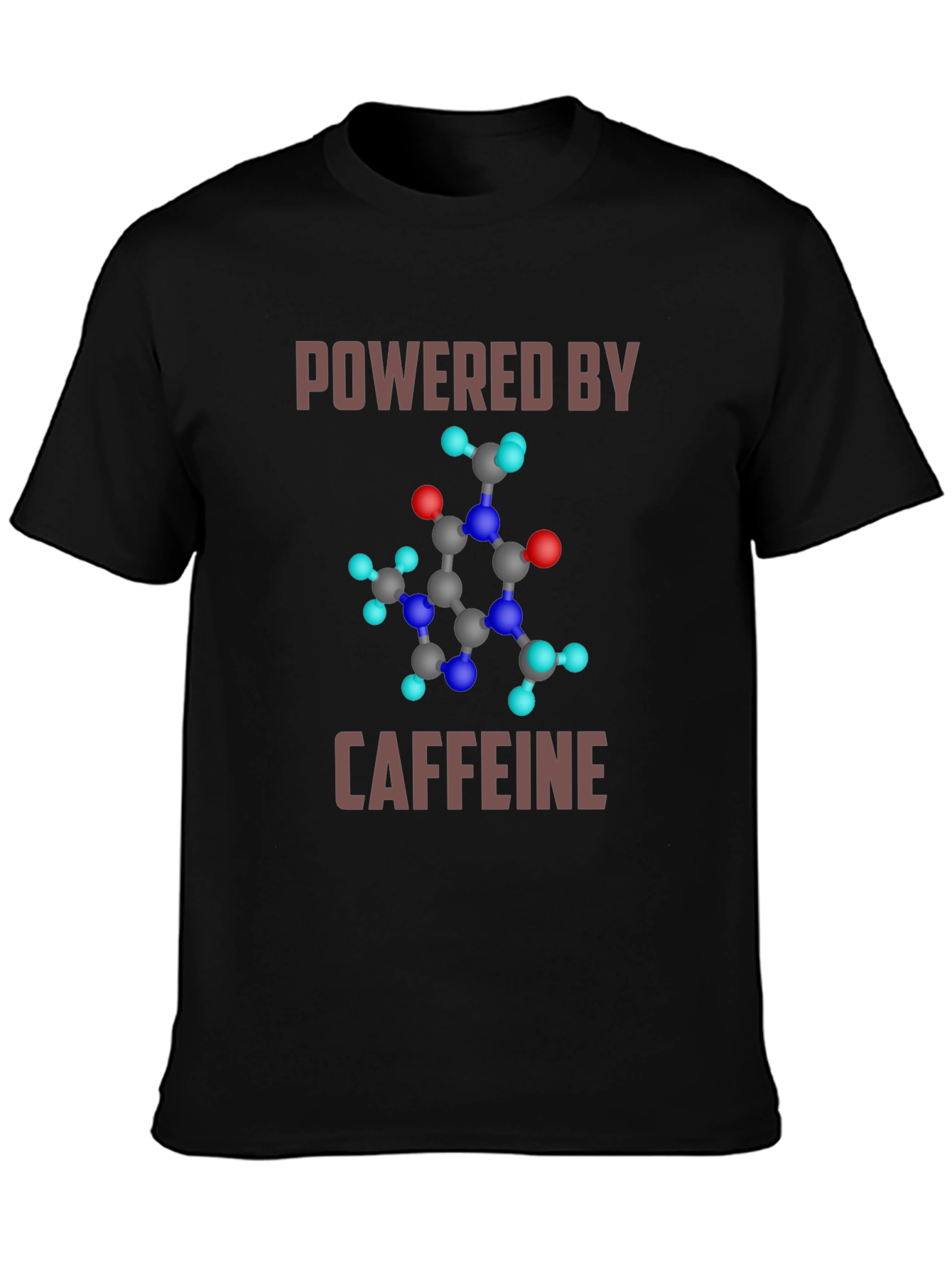 Powered by Caffeine Molecule Graphic T-Shirt