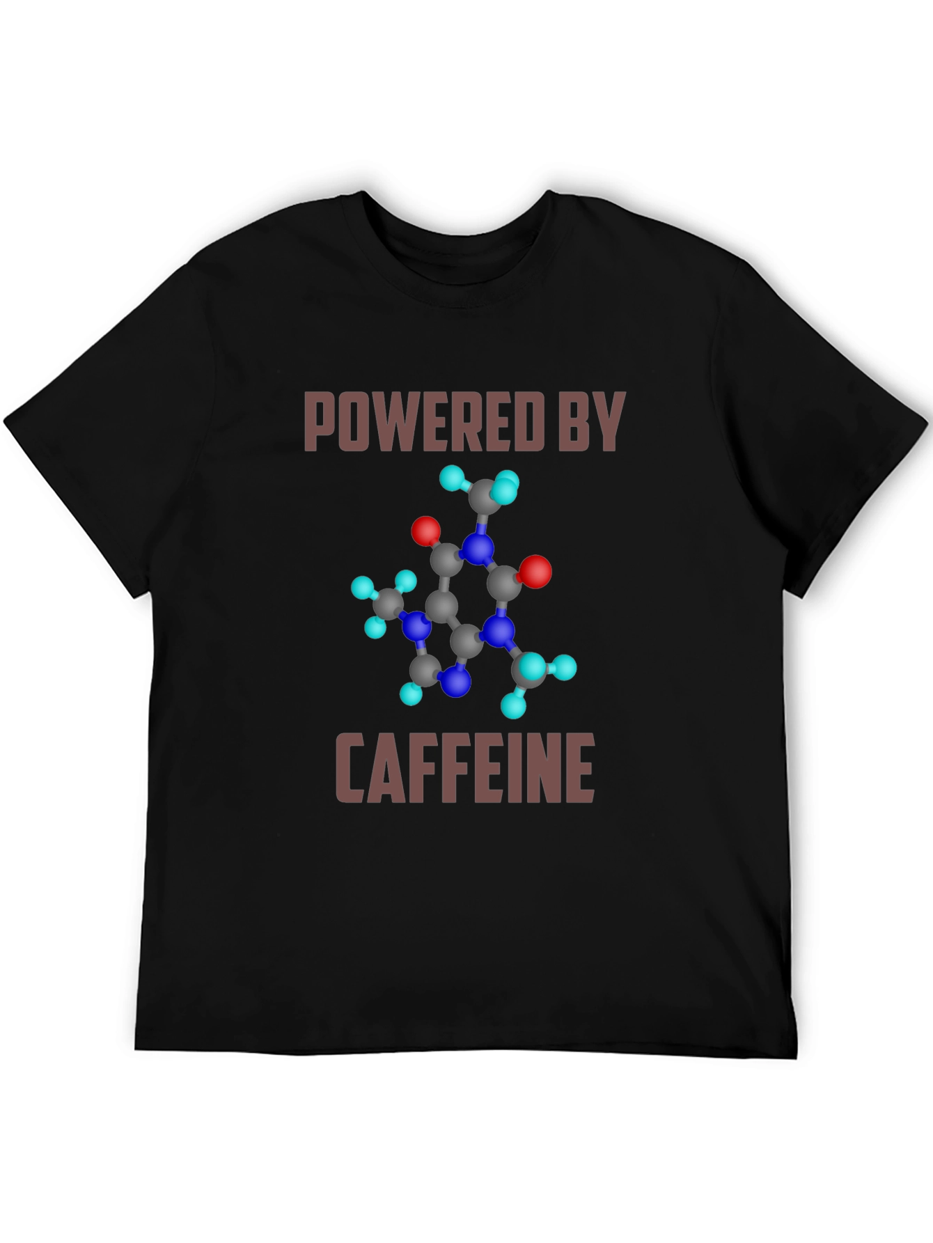 Powered by Caffeine Molecule Graphic T-Shirt