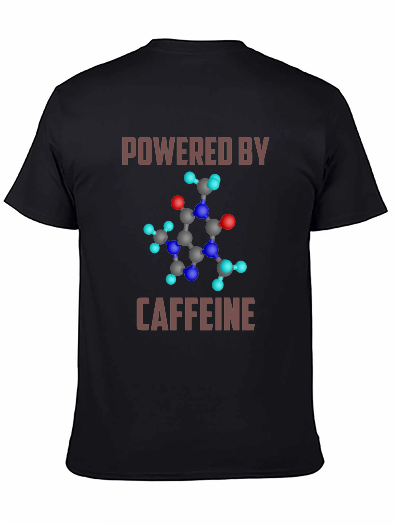 Powered by Caffeine Molecule Graphic T-Shirt