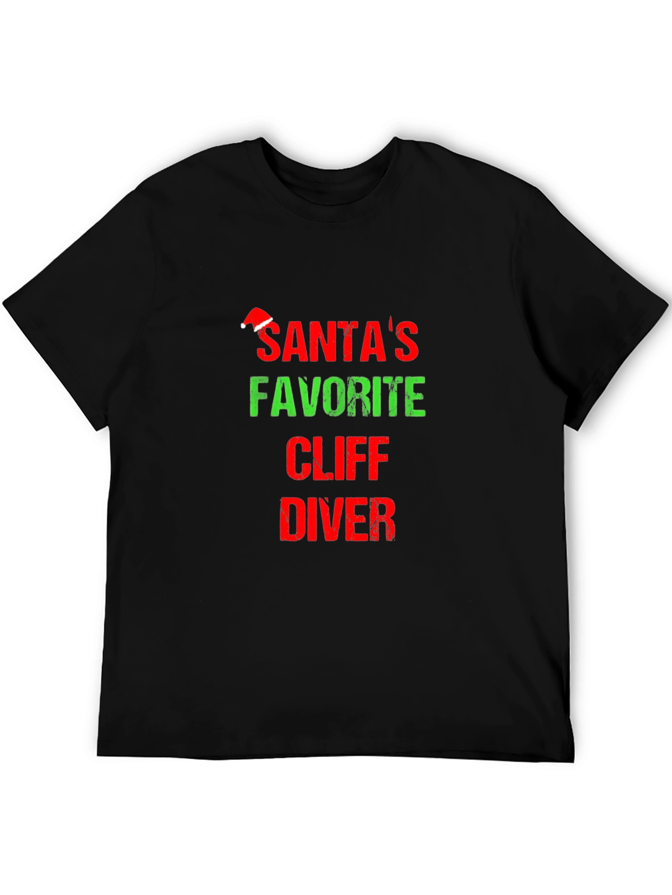 Santas Favorite Cliff Diver T-Shirt Holiday Tee