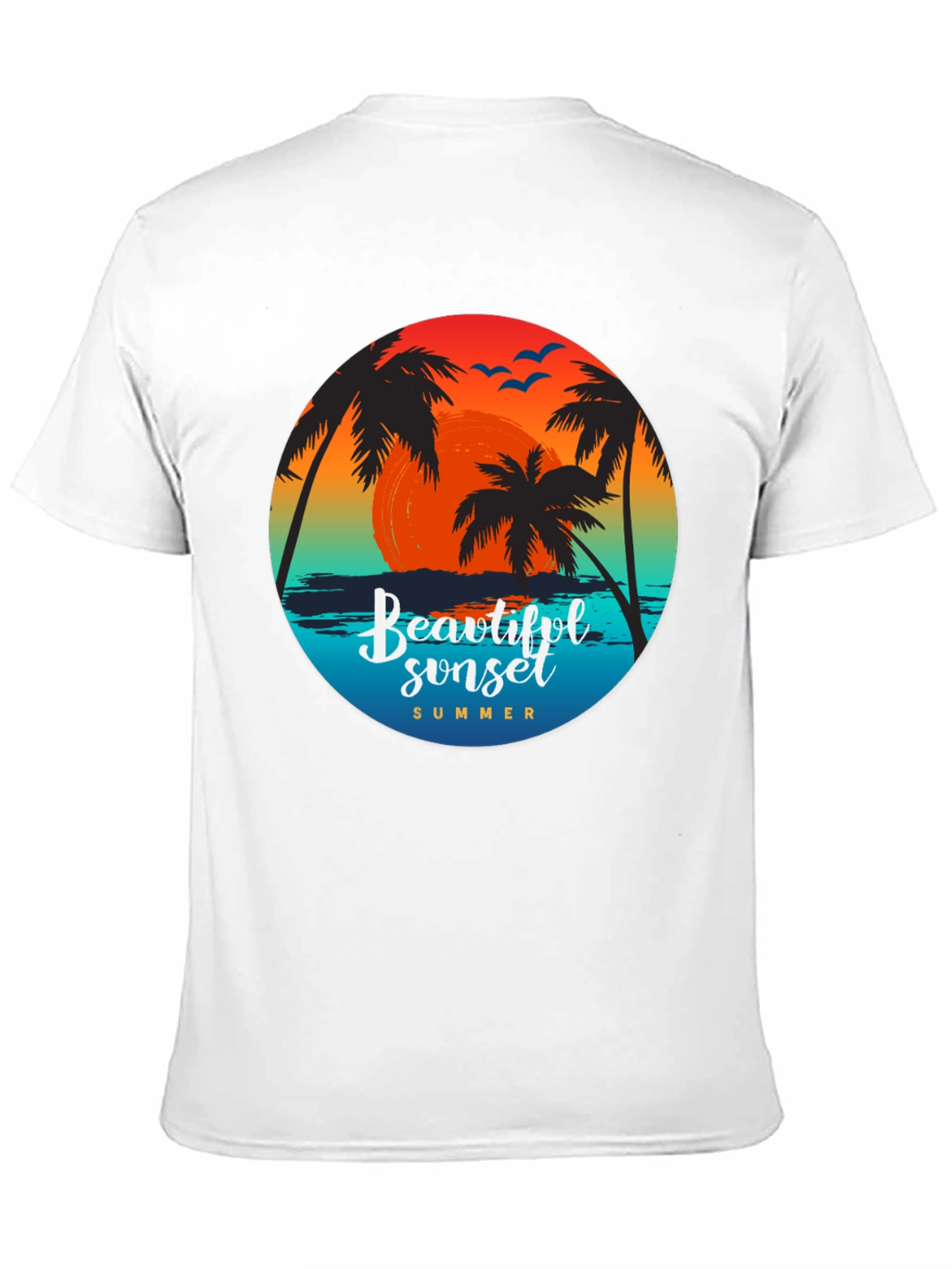 Sunset Palm Tree Graphic T-Shirt