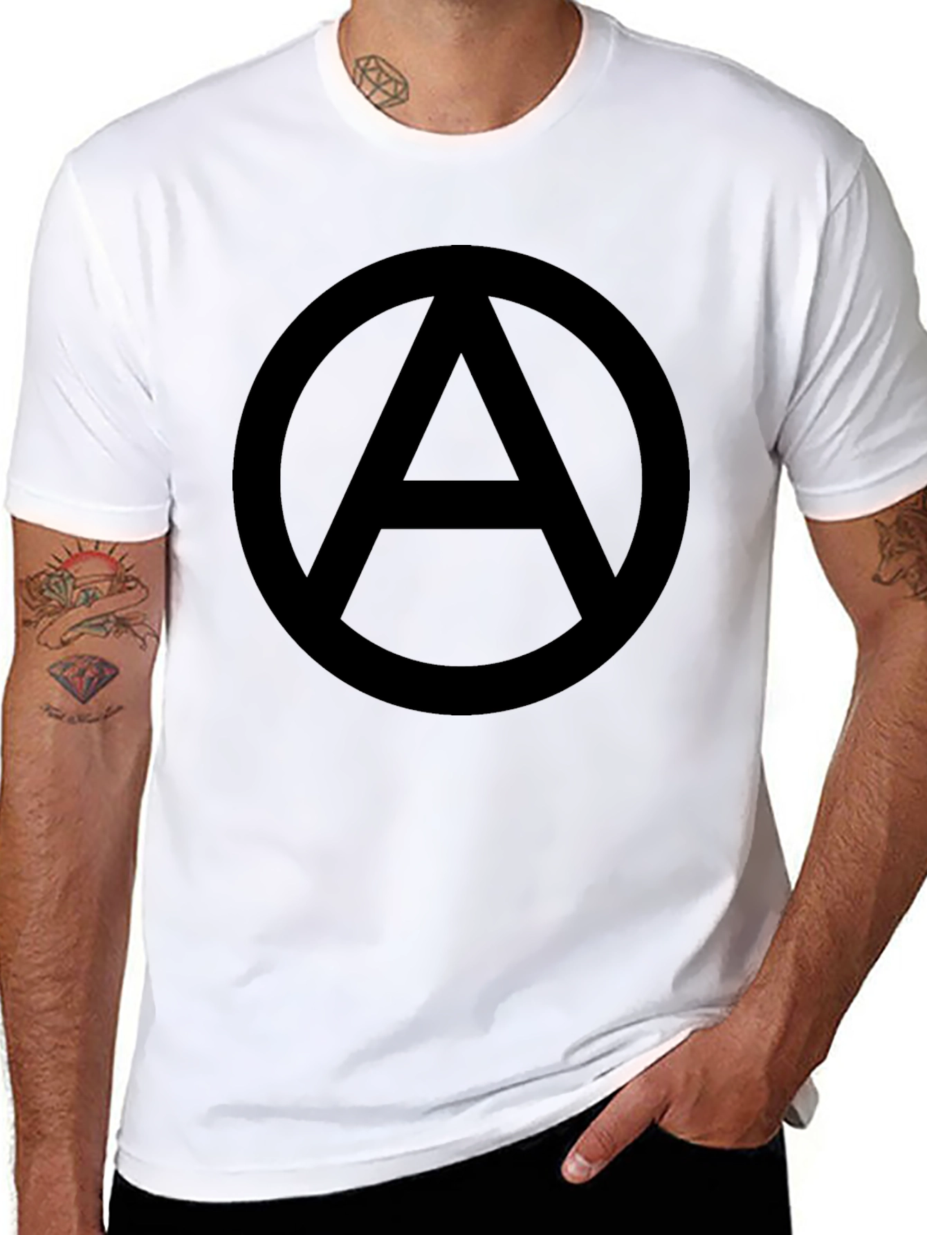 Anarchy Symbol Graphic T-Shirt - Bold Black Tee