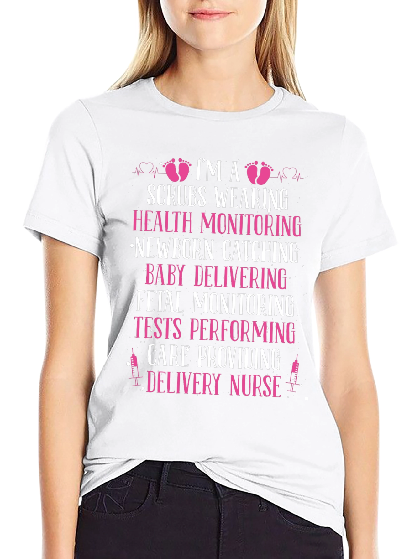 Delivery Nurse T-Shirt - Scrubs & Newborn Design