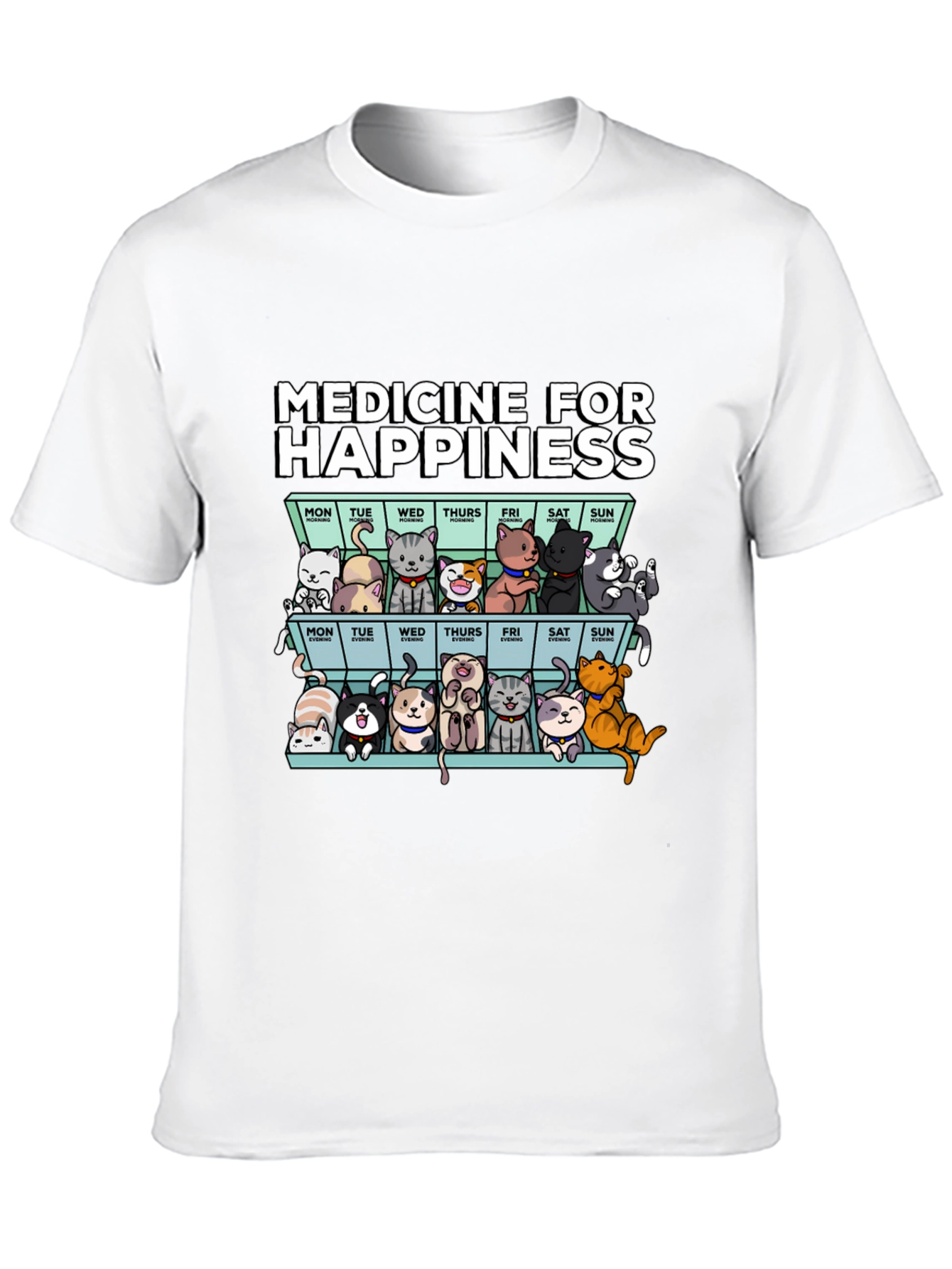 Medicine for Happiness Cat T-Shirt