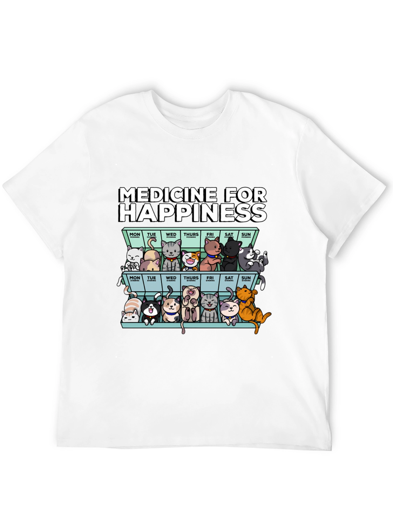Medicine for Happiness Cat T-Shirt