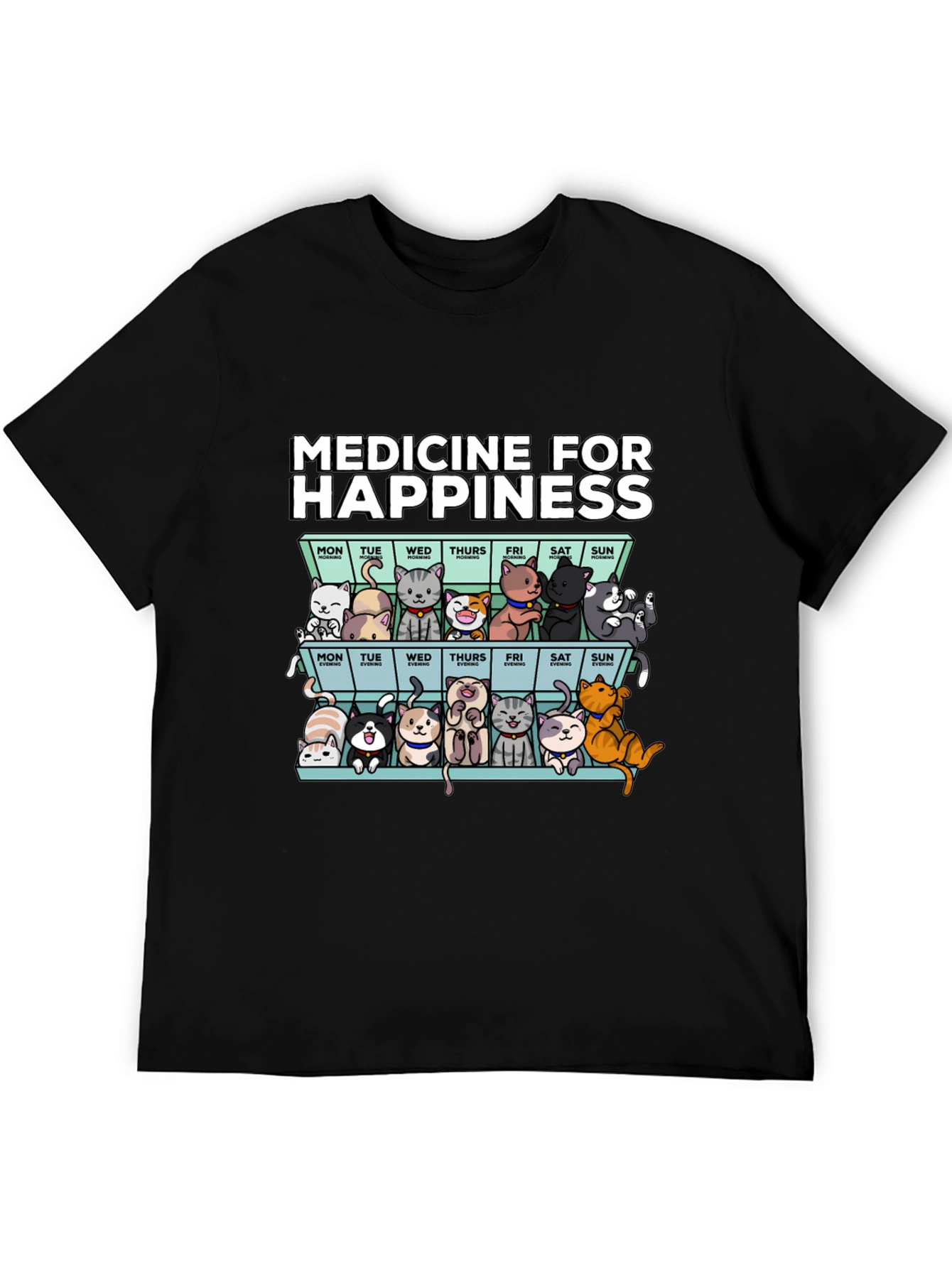 Medicine for Happiness Cat T-Shirt