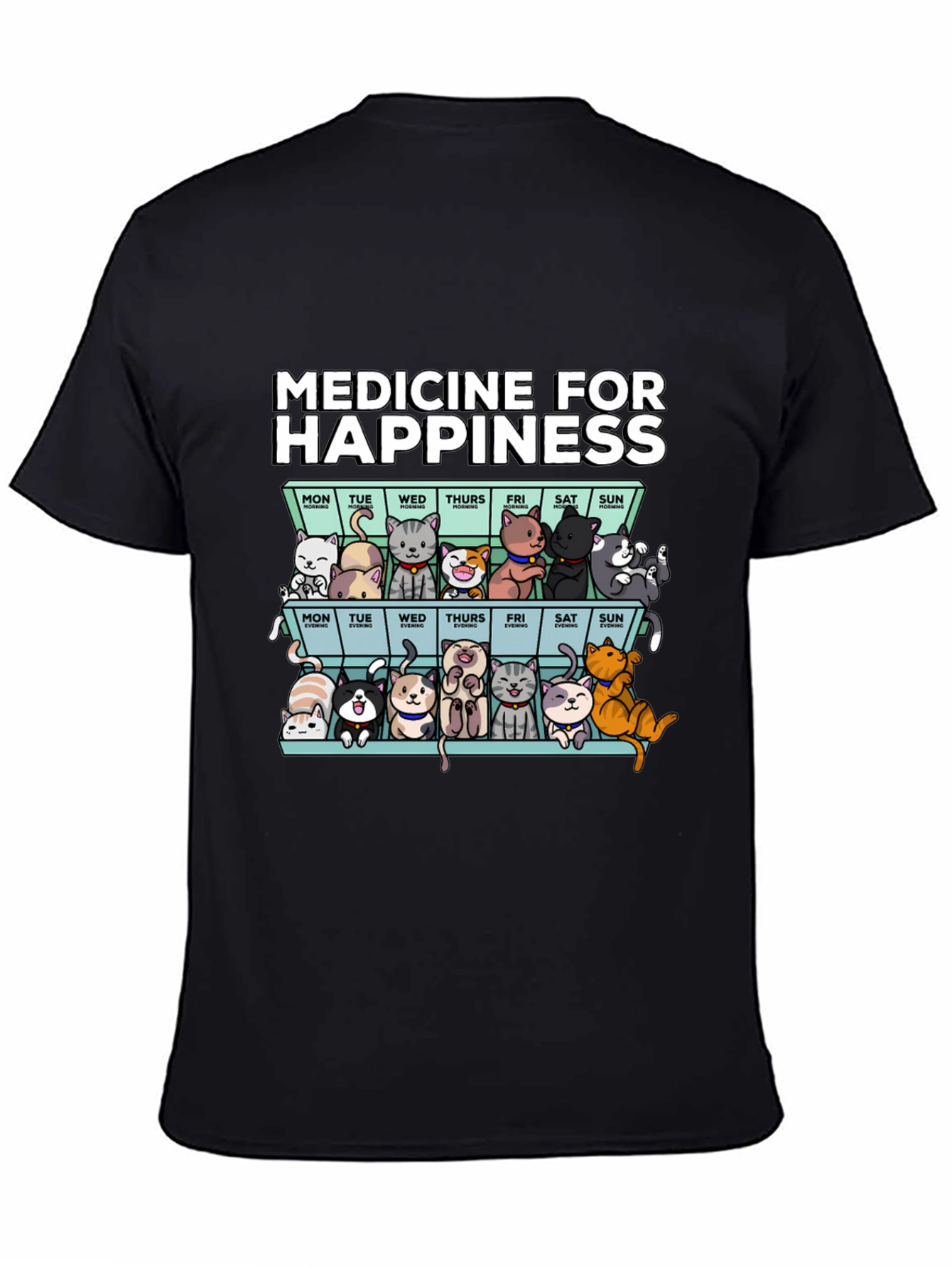 Medicine for Happiness Cat T-Shirt