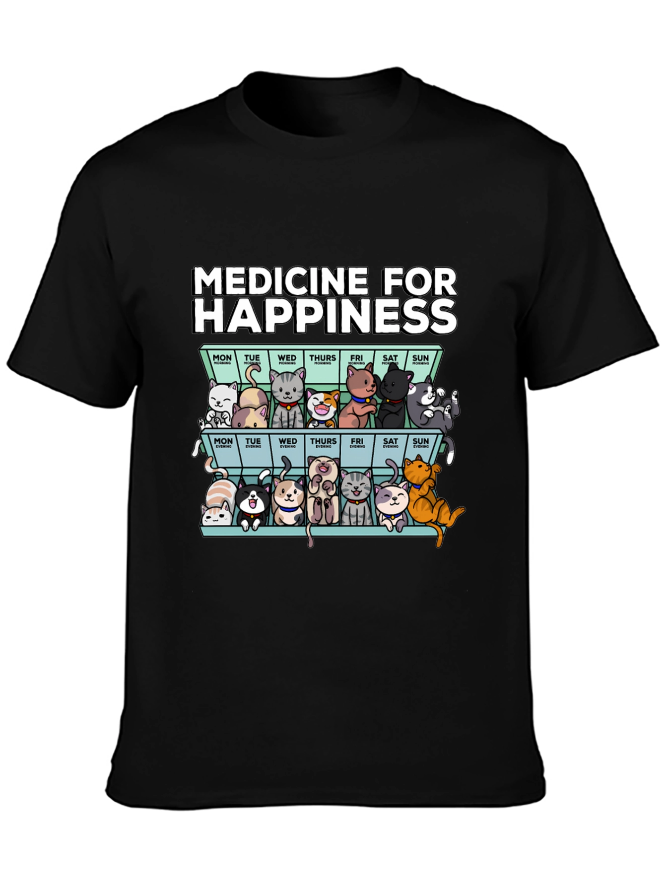 Medicine for Happiness Cat T-Shirt