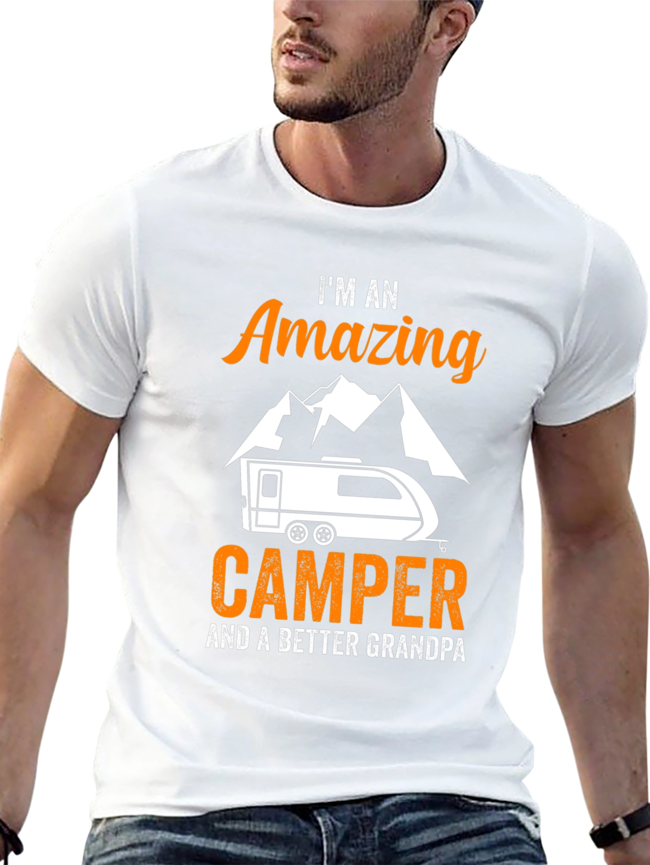 Amazing Camper Grandpa Graphic Tee