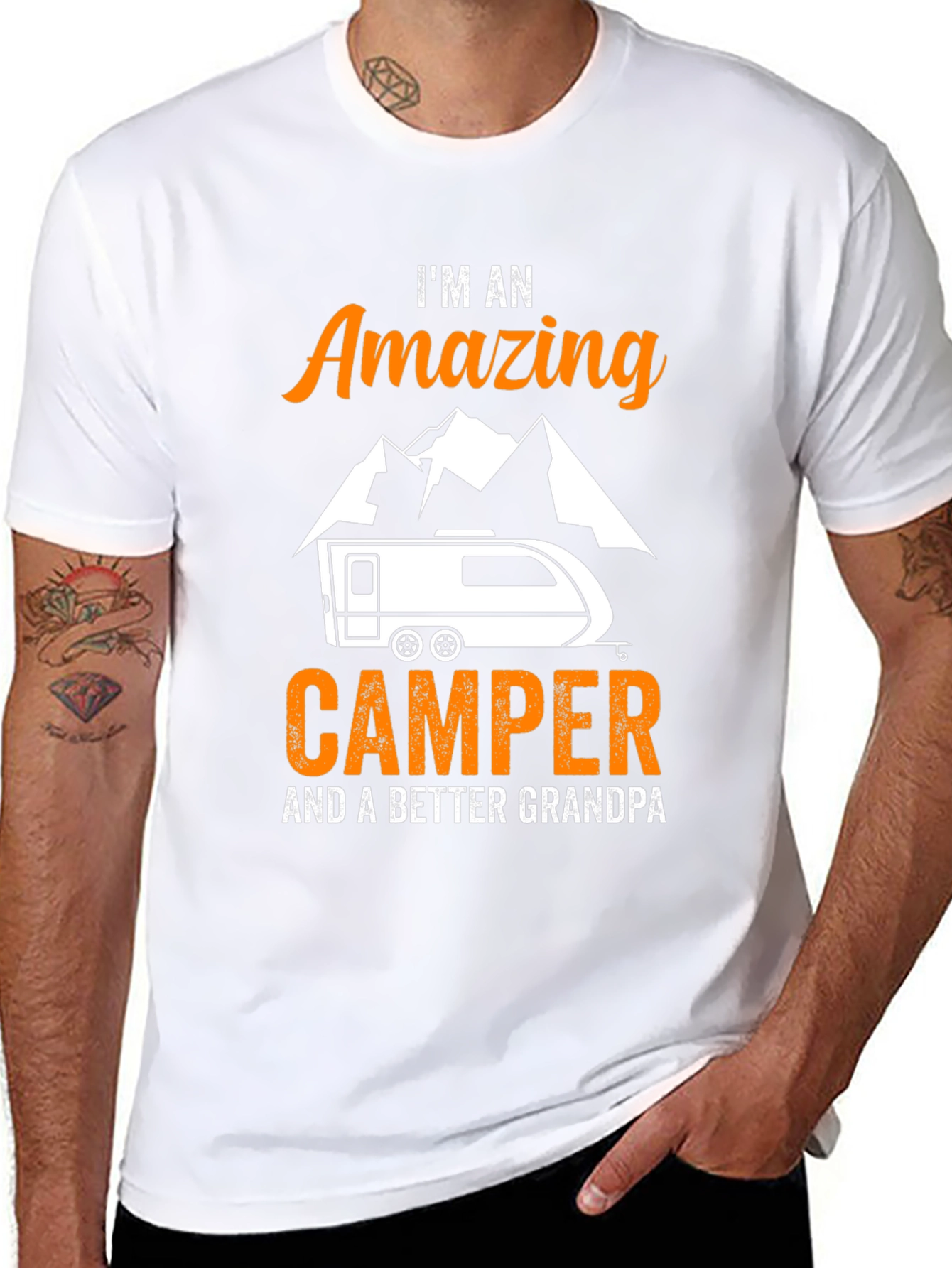 Amazing Camper Grandpa Graphic Tee