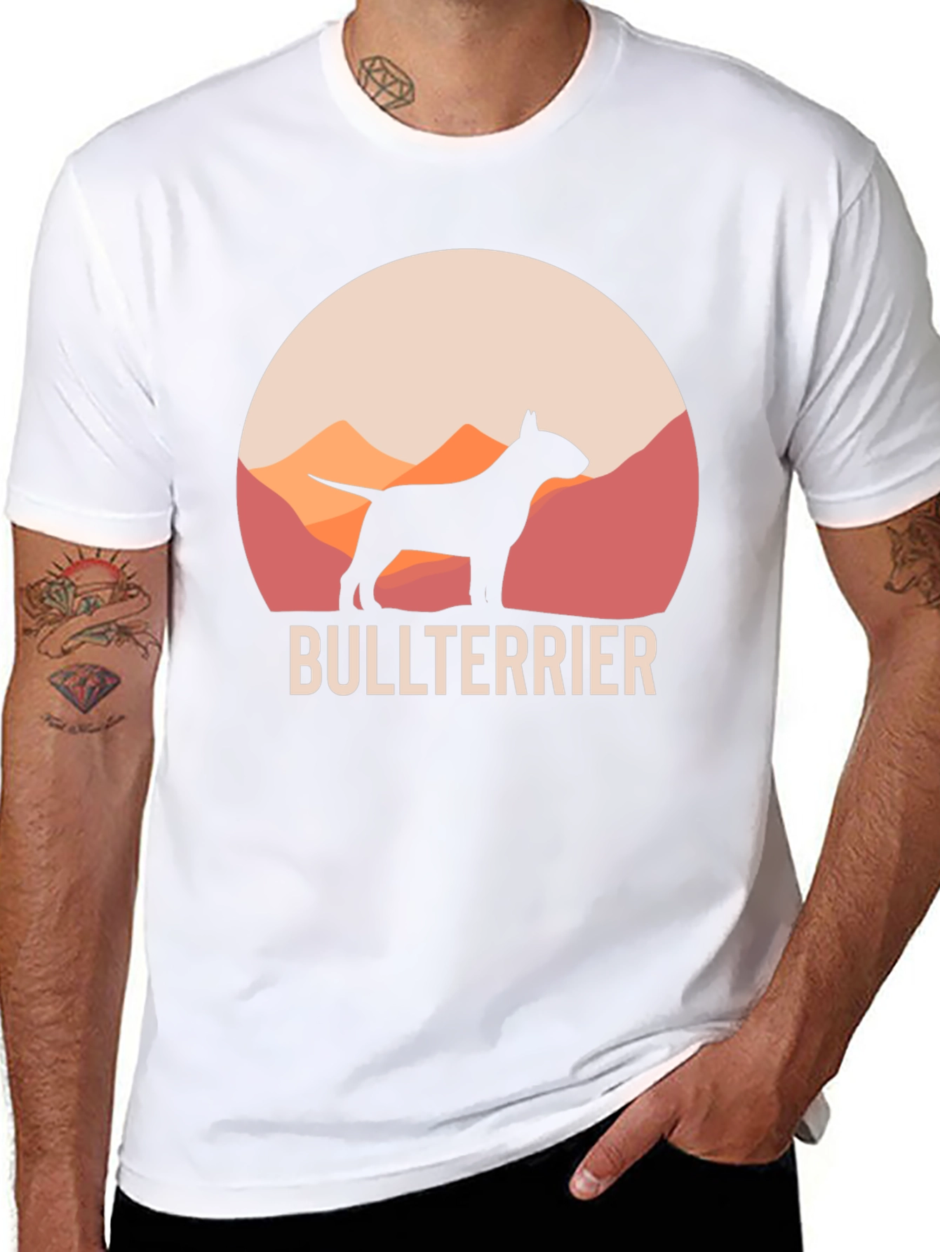 Bull Terrier Silhouette Graphic T-Shirt