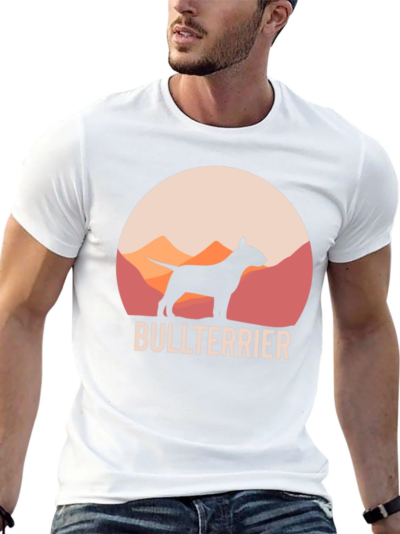 Bull Terrier Silhouette Graphic T-Shirt