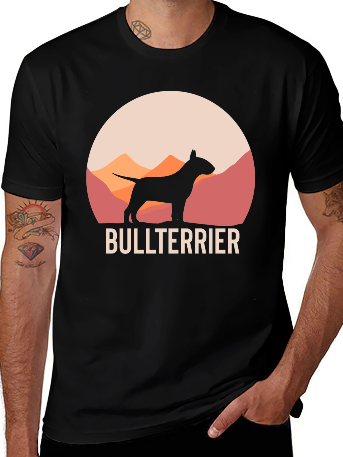 Bull Terrier Silhouette Graphic T-Shirt