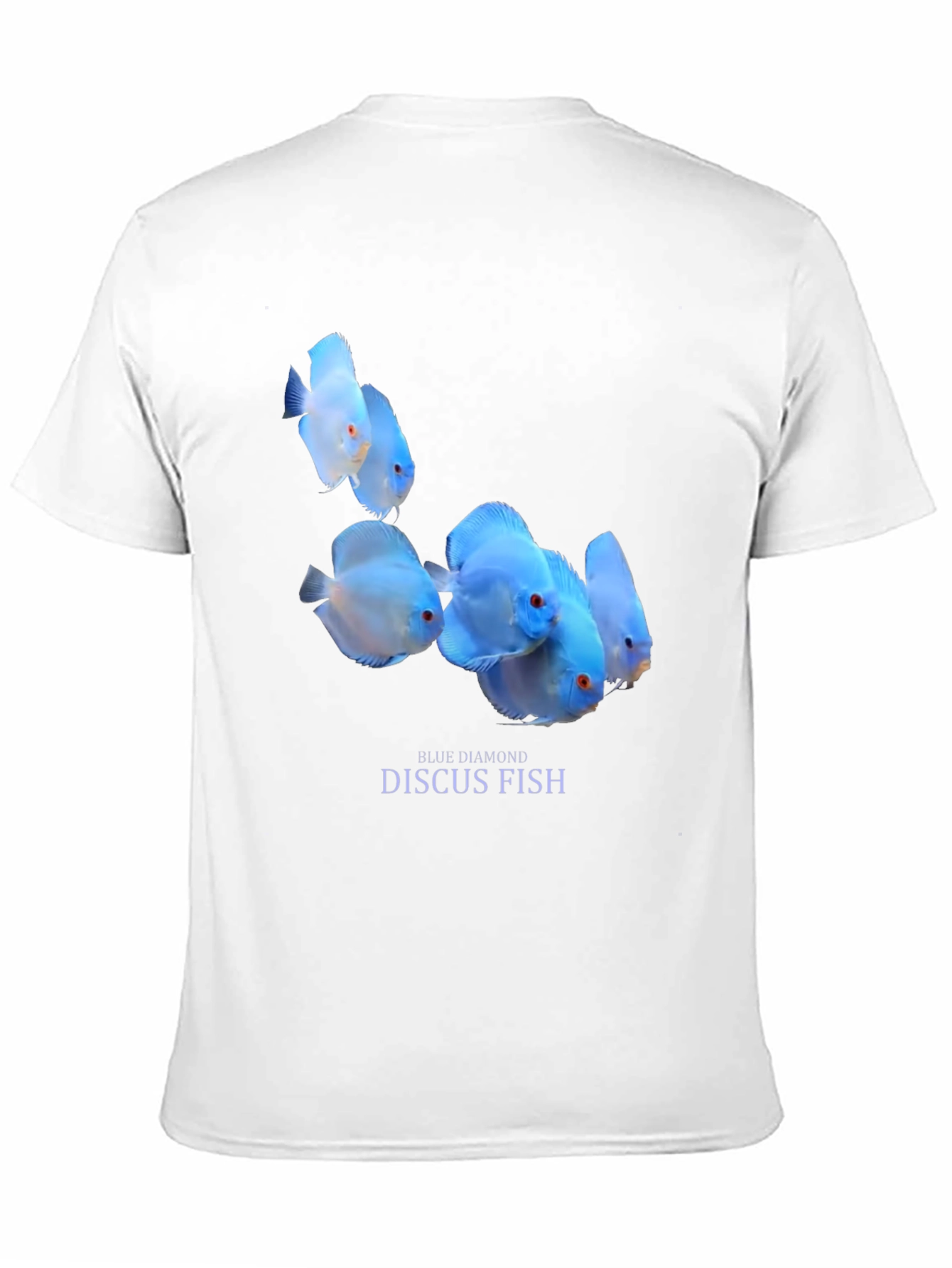 Blue Diamond Discus Fish Graphic T-Shirt