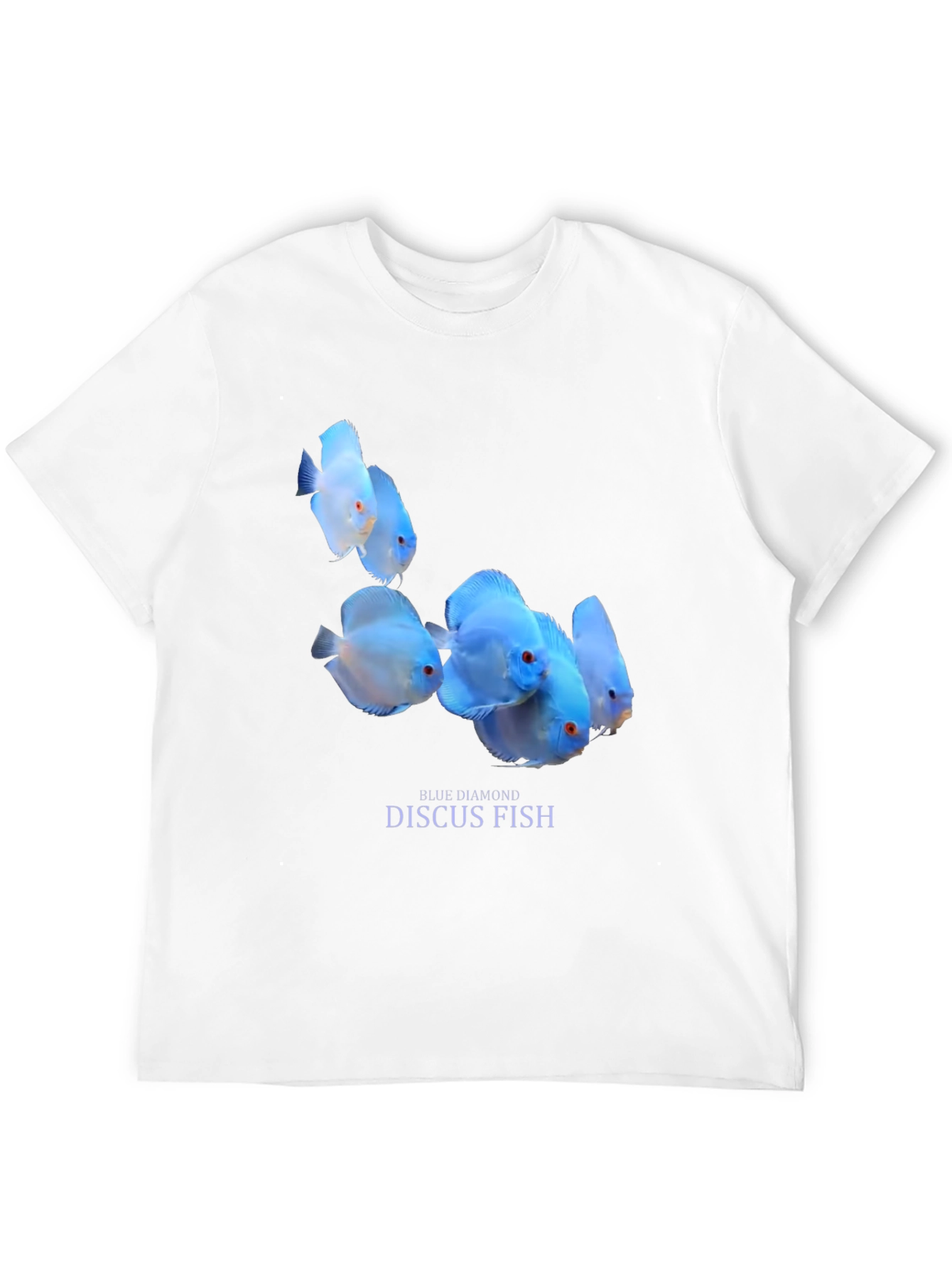 Blue Diamond Discus Fish Graphic T-Shirt