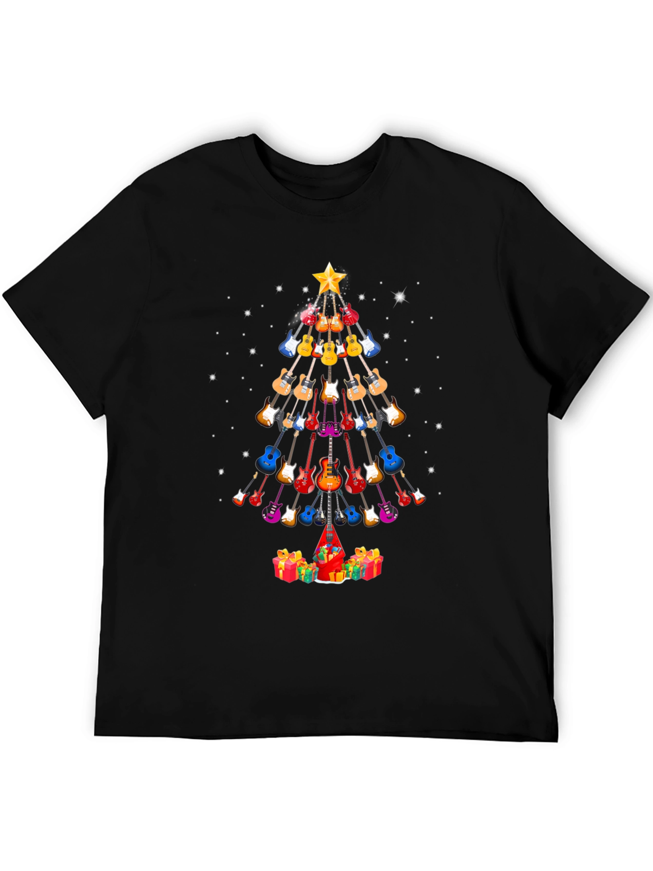 Guitar Christmas Tree T-Shirt - Holiday Music Tee