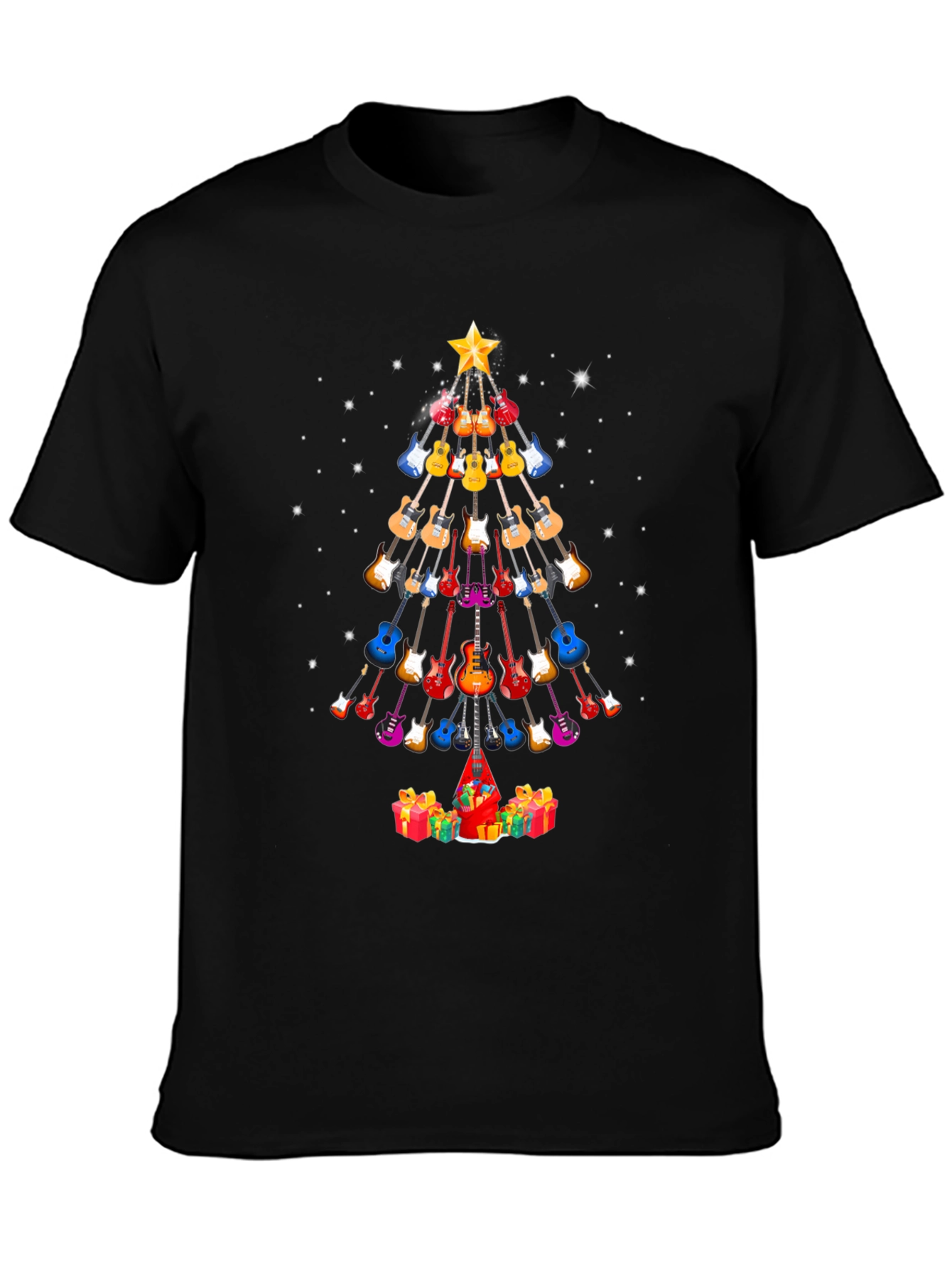 Guitar Christmas Tree T-Shirt - Holiday Music Tee