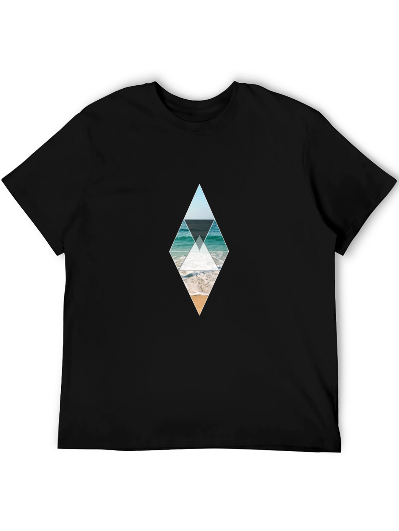 Ocean Beach Diamond Graphic Tee - Black