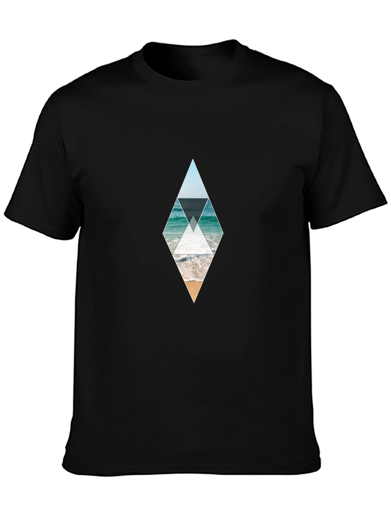 Ocean Beach Diamond Graphic Tee - Black