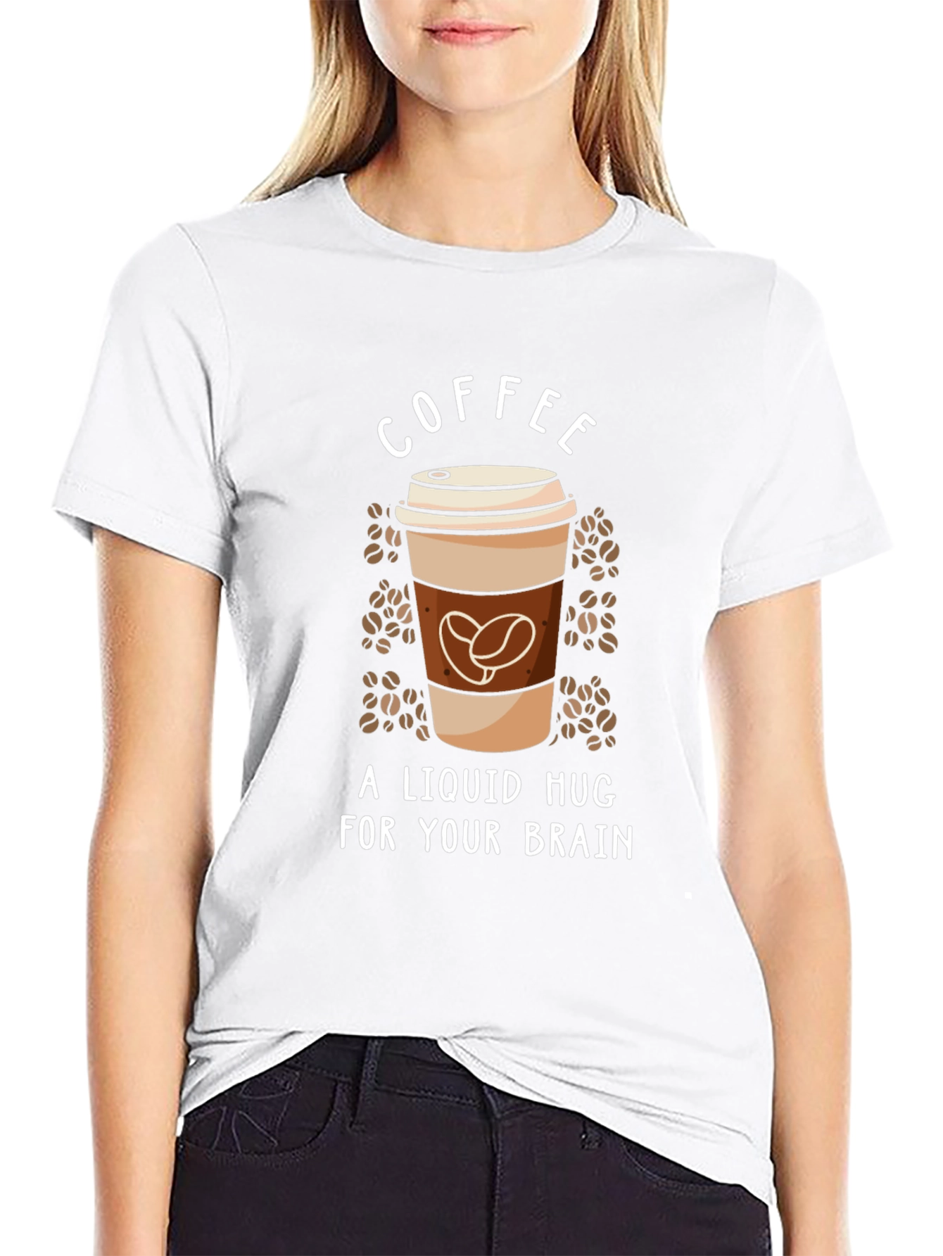 Coffee Liquid Hug T-Shirt Black Unisex
