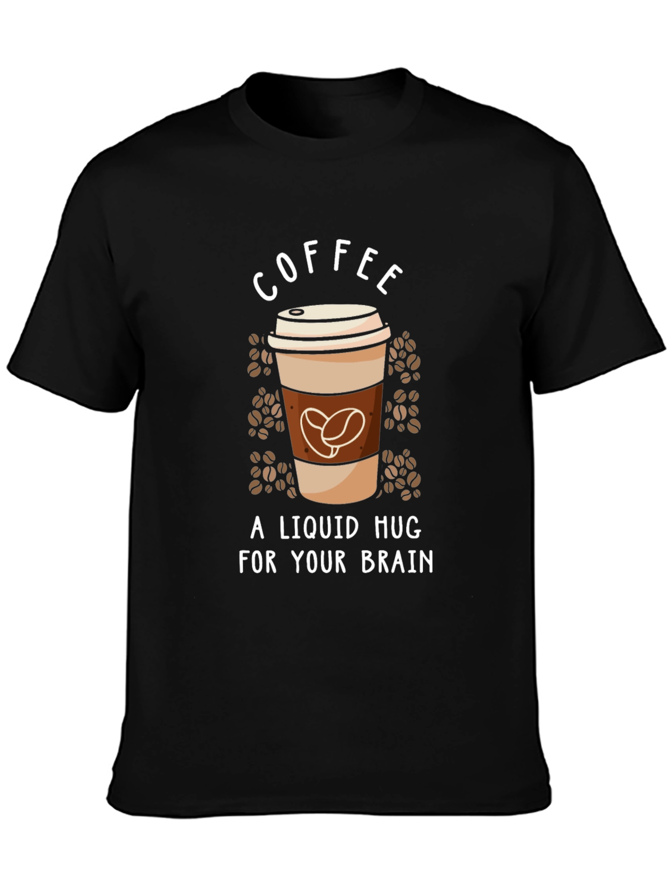 Coffee Liquid Hug T-Shirt Black Unisex