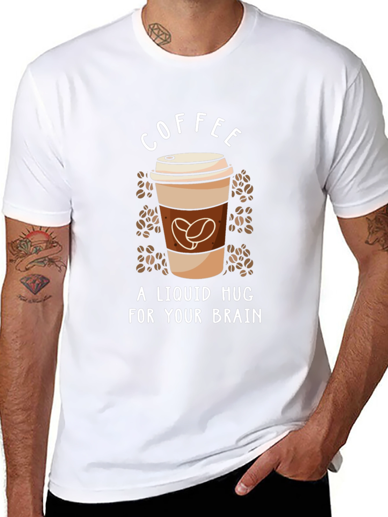 Coffee Liquid Hug T-Shirt Black Unisex